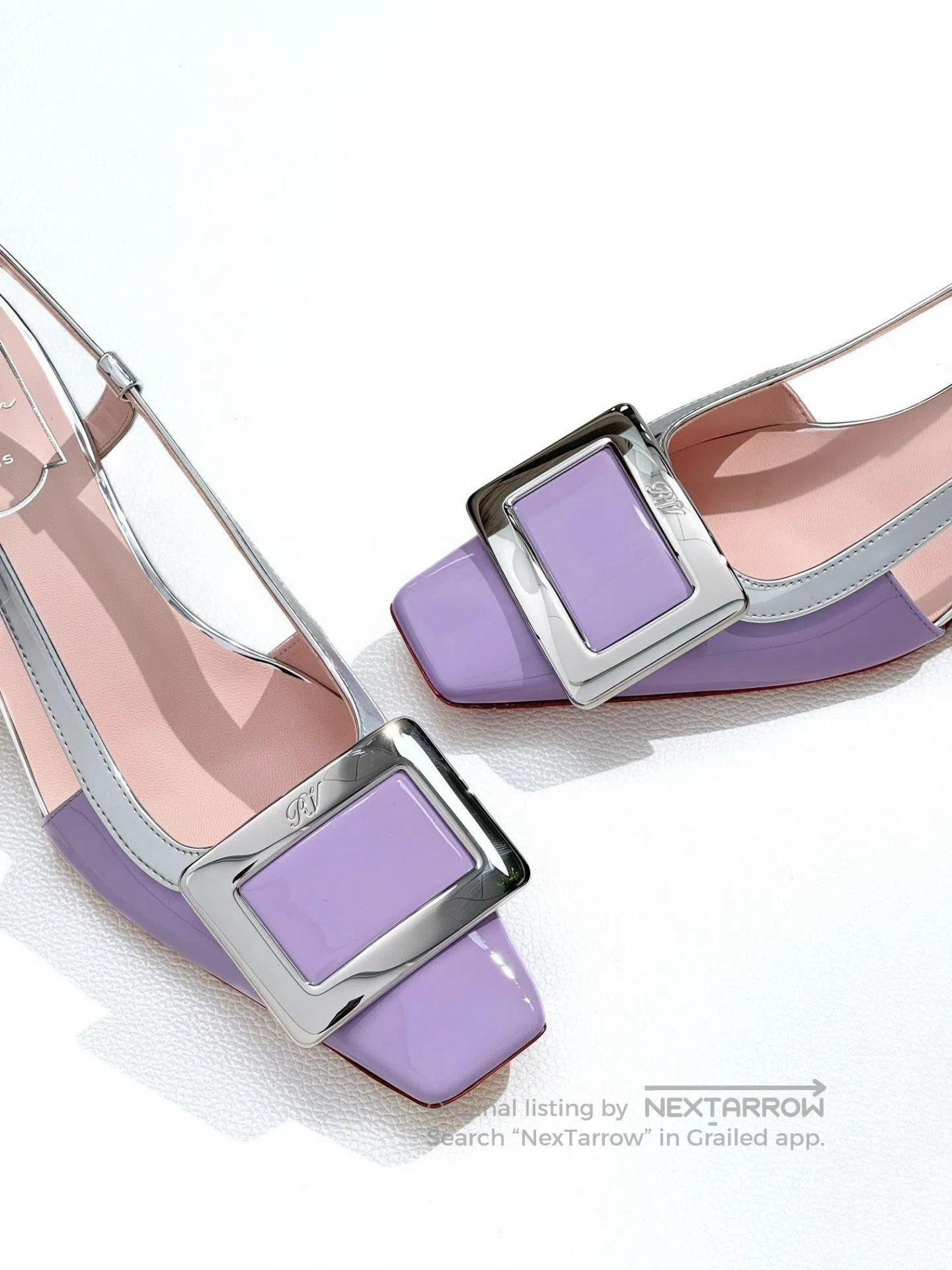 Roger Vivier Rv Roger Vivier Leather Block Heel Heels. Size US 4.5 / IT 34.5 - 3 Thumbnail