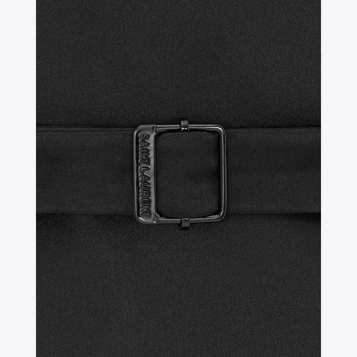 Saint Laurent Paris o1s1wg111124 Vest in Velvet in Black Size S / US 4 / IT 40 - 7 Thumbnail