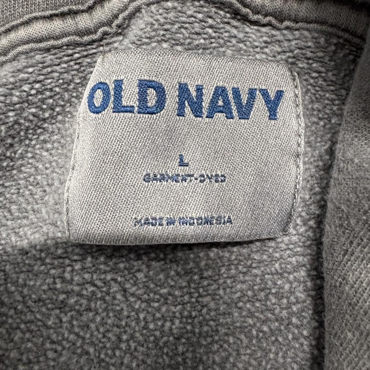 Old Navy Crazy Vintage Y2K/2000s Blank Dark Grey Quality Old Navy Minimalist Hoodie! Size US L / EU 52-54 / 3 - 3 Thumbnail