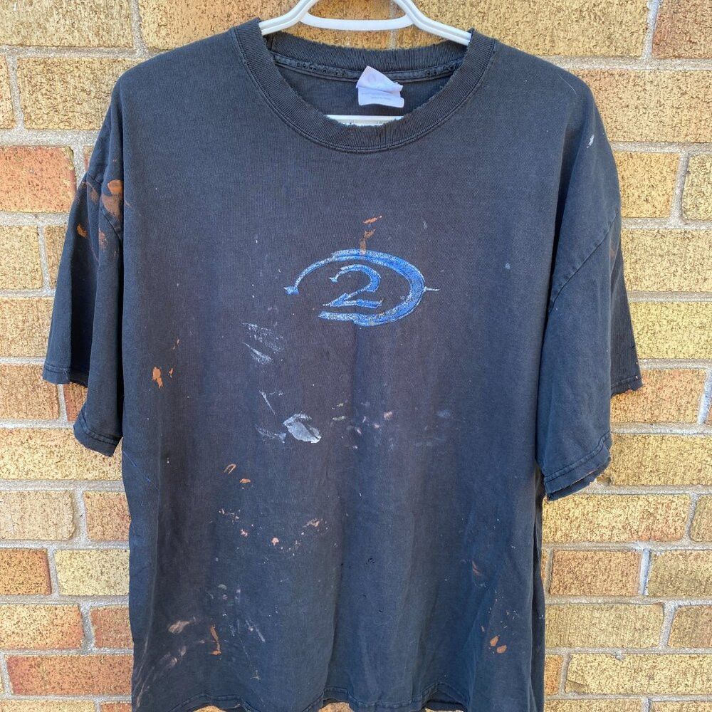 Vintage Vintage Halo 2 Promo T Shirt Video Game XL Black Size US XL / EU 56 / 4 - 5 Thumbnail