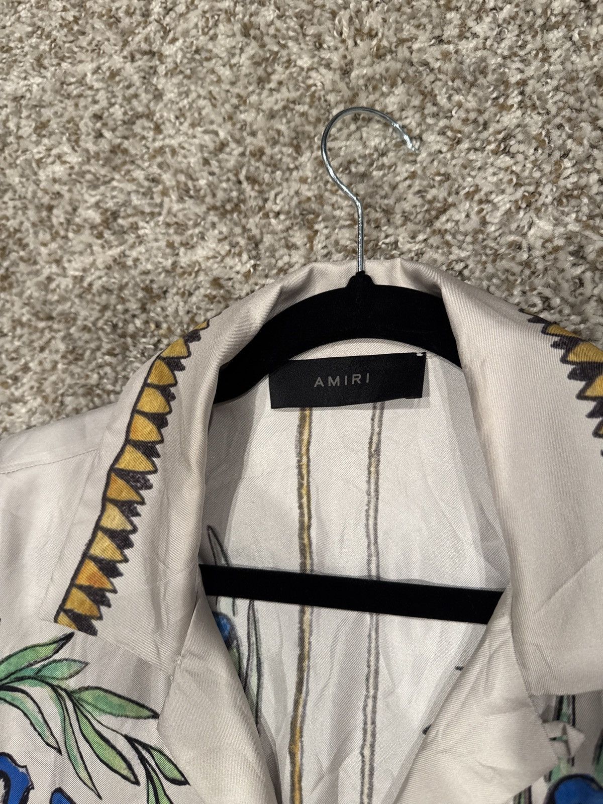Amiri Amiri silk zig zag silk shirt Size US XL / EU 56 / 4 - 3 Thumbnail