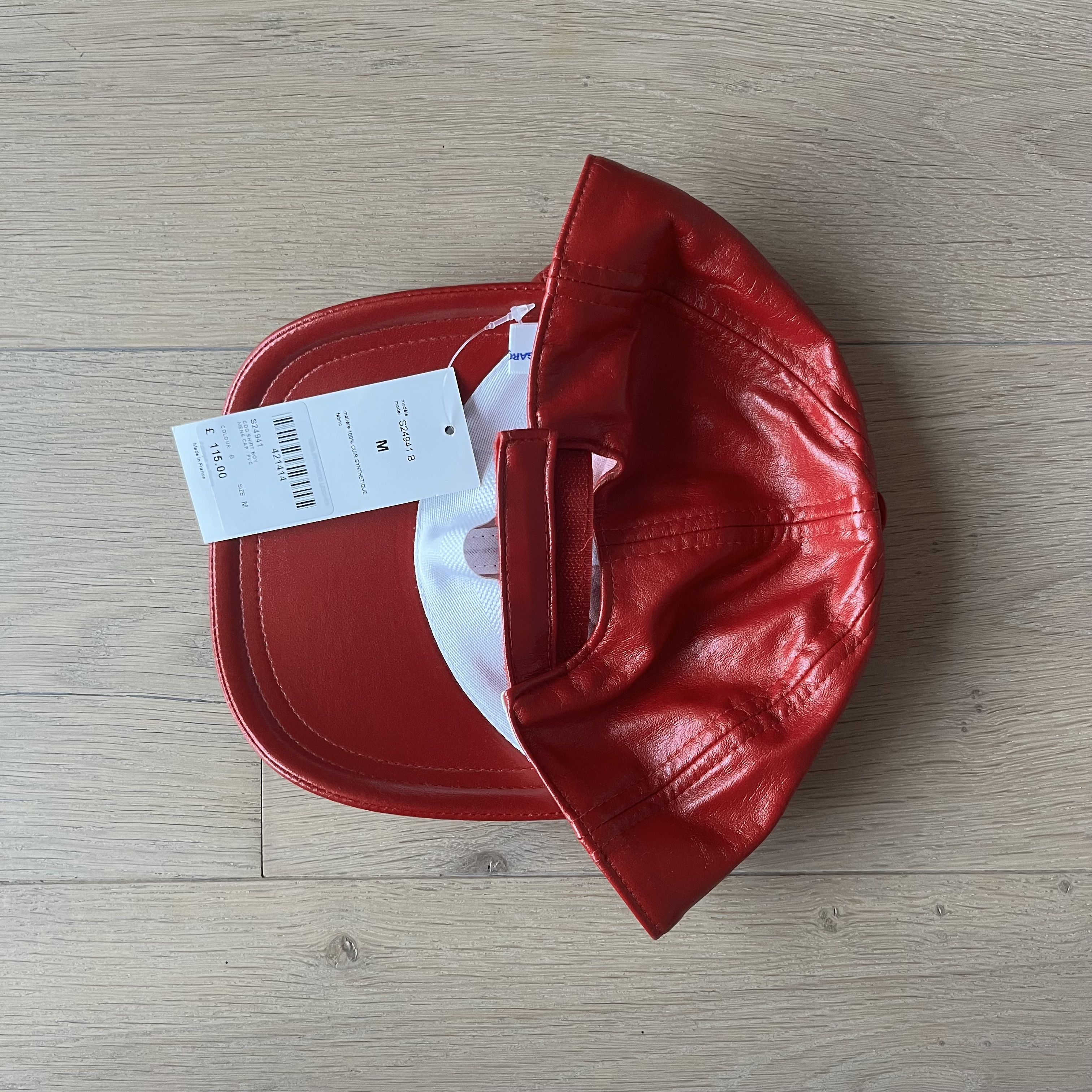 Comme des Garcons × Comme des Garcons SHIRT Faux Leather Cap Size ONE SIZE - 3 Thumbnail