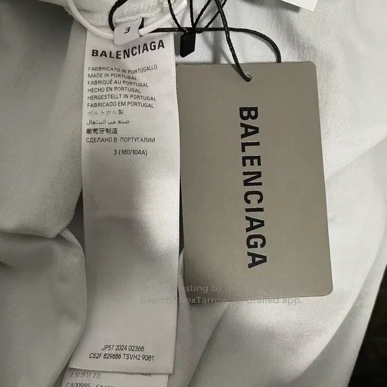 Balenciaga Balenciaga Black and White Striped Short Sleeve T-Shirt wi Size US L / EU 52-54 / 3 - 4 Thumbnail