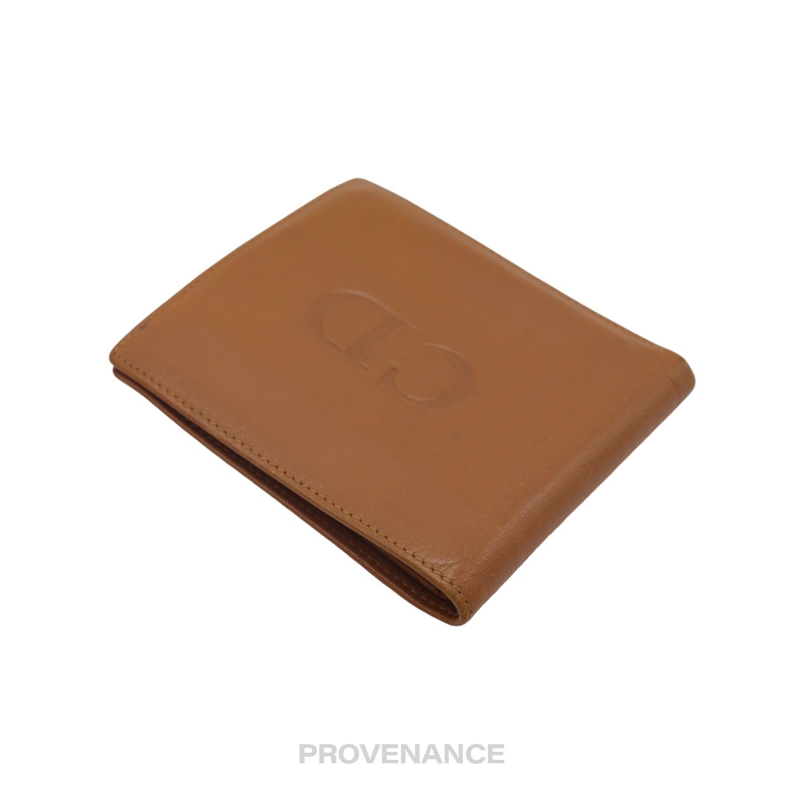 Dior 🔴 Christian Dior CD Bifold Wallet - Tan Leather Size ONE SIZE - 3 Thumbnail