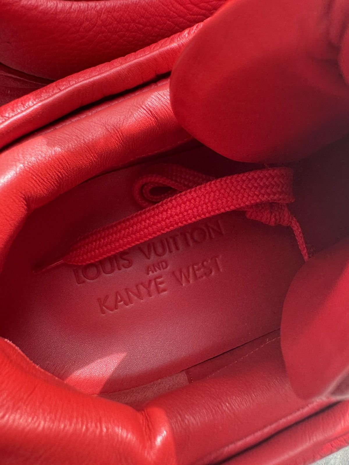 Louis Vuitton LOUIS VUITTON DON X KANYE WEST RED SNEAKERS SZ 13 LV / 14-15 Size US 13 / EU 46 - 6 Thumbnail