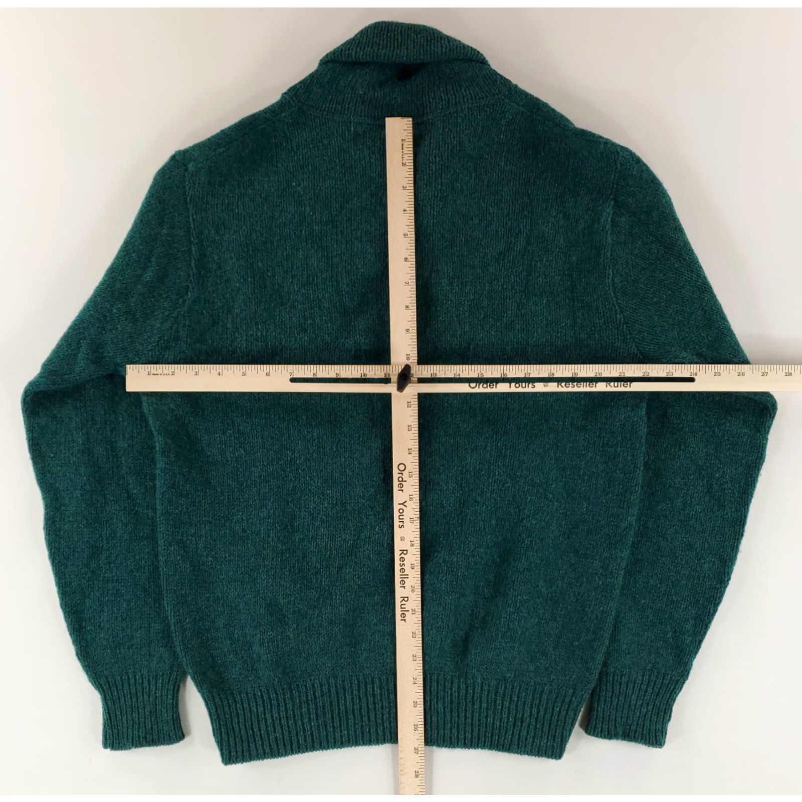 Vintage VINTAGE LL Bean Sweater Shawl Collar Wool Nylon Blend Made USA Green Mens L 90s Size US L / EU 52-54 / 3 - 6 Thumbnail