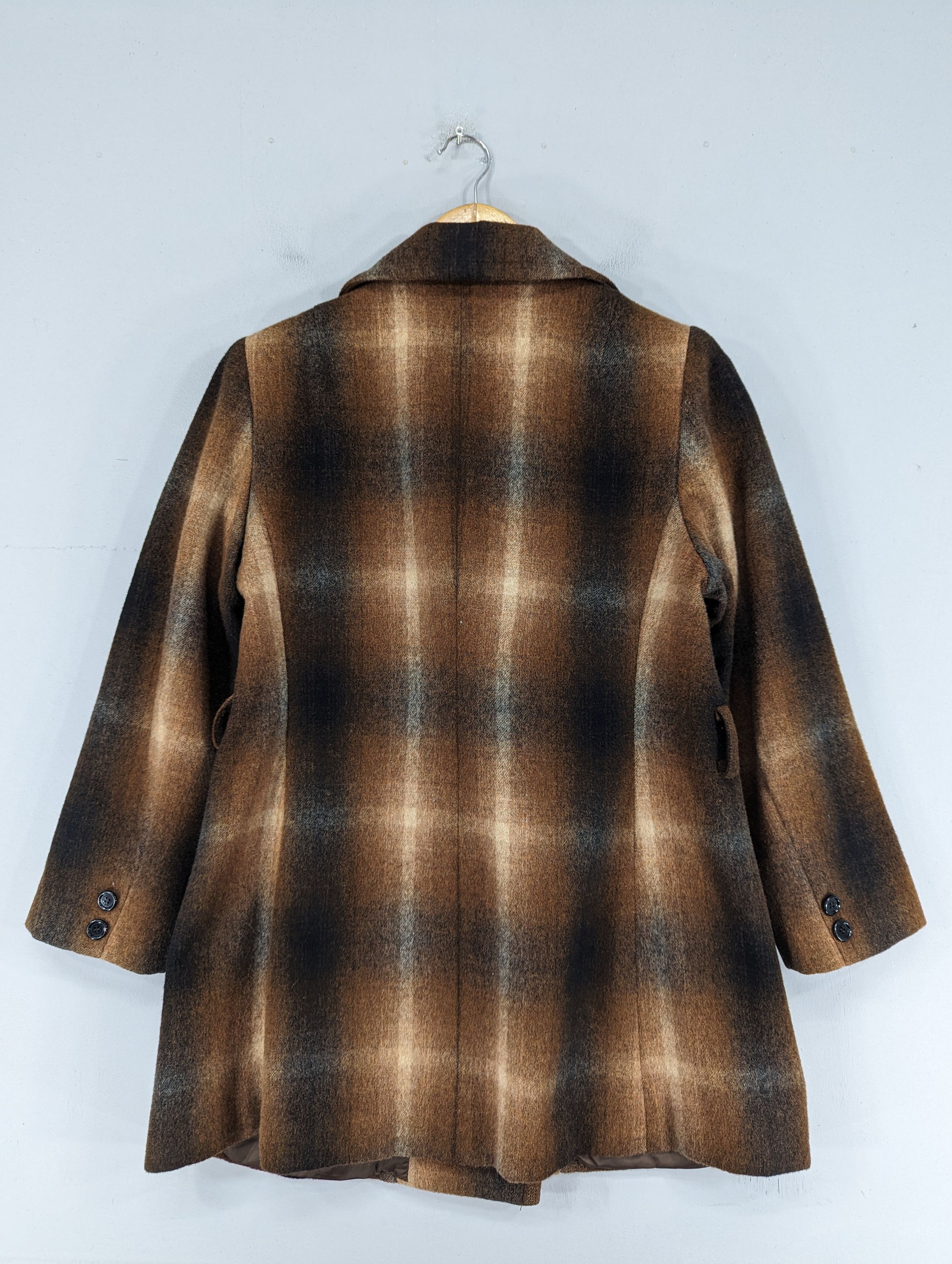 Japanese Brand 🔥Mimatsu Japanese Brand Shadow Plaid Double Breasted Jacket Size M / US 6-8 / IT 42-44 - 13 Thumbnail