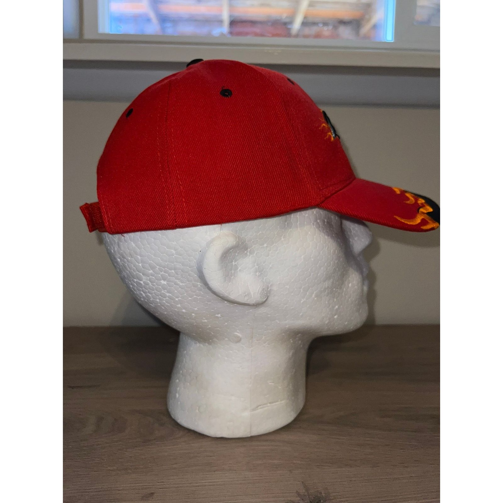 Vintage Y2K Choppers Motorcycle Flames Red Black Hat Headwear 2000s Size ONE SIZE - 6 Thumbnail