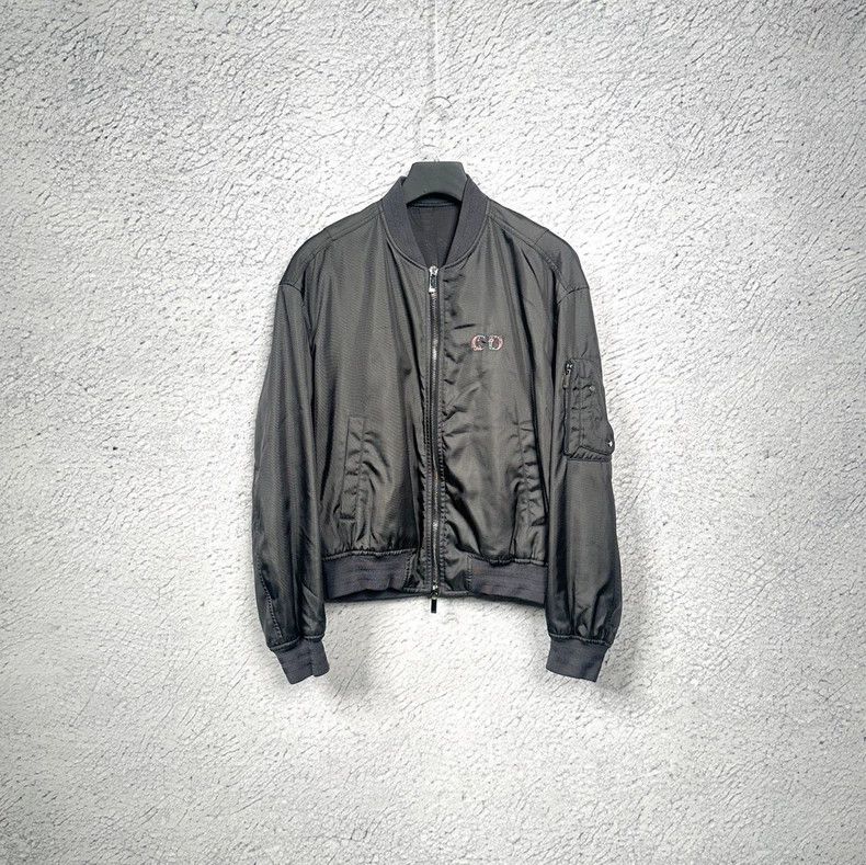 Dior Dior Black Embroidered Logo MA1 Jacket-dmc Size US M / EU 48-50 / 2 - 1 Thumbnail