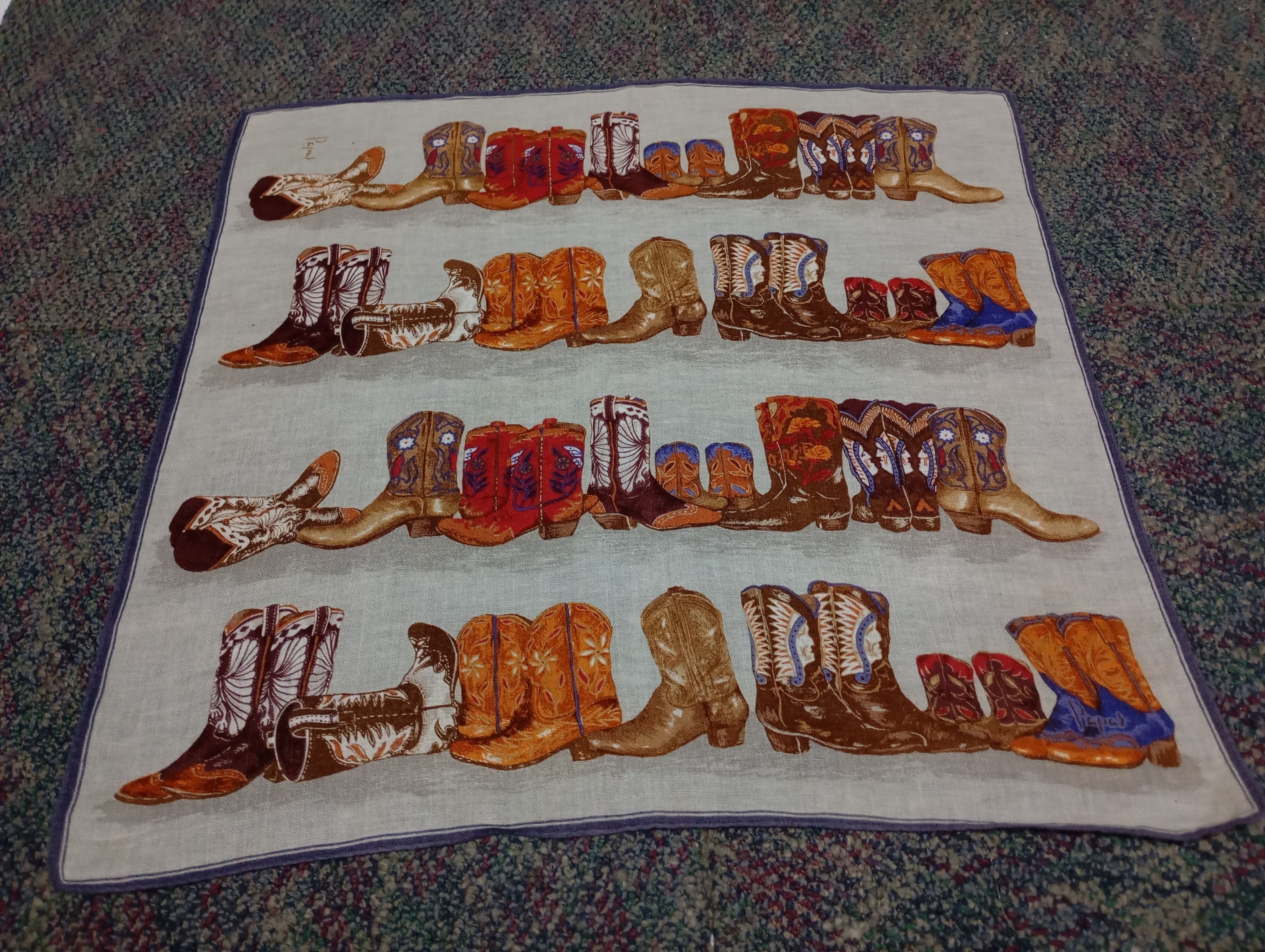 Cowboy Equipment Cowboys Boots Bandana Handkerchief Size ONE SIZE - 1 Thumbnail