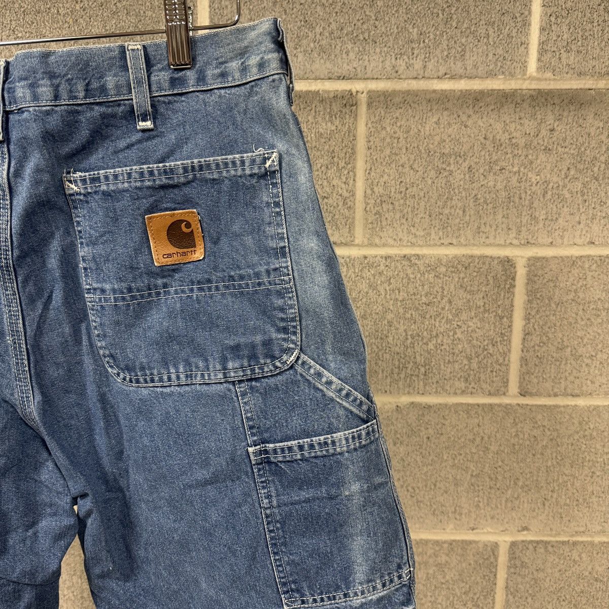 Carhartt Vintage Carhartt Denim Shorts ERD Grunge Faded Thrashed Size US 34 / EU 50 - 9 Thumbnail