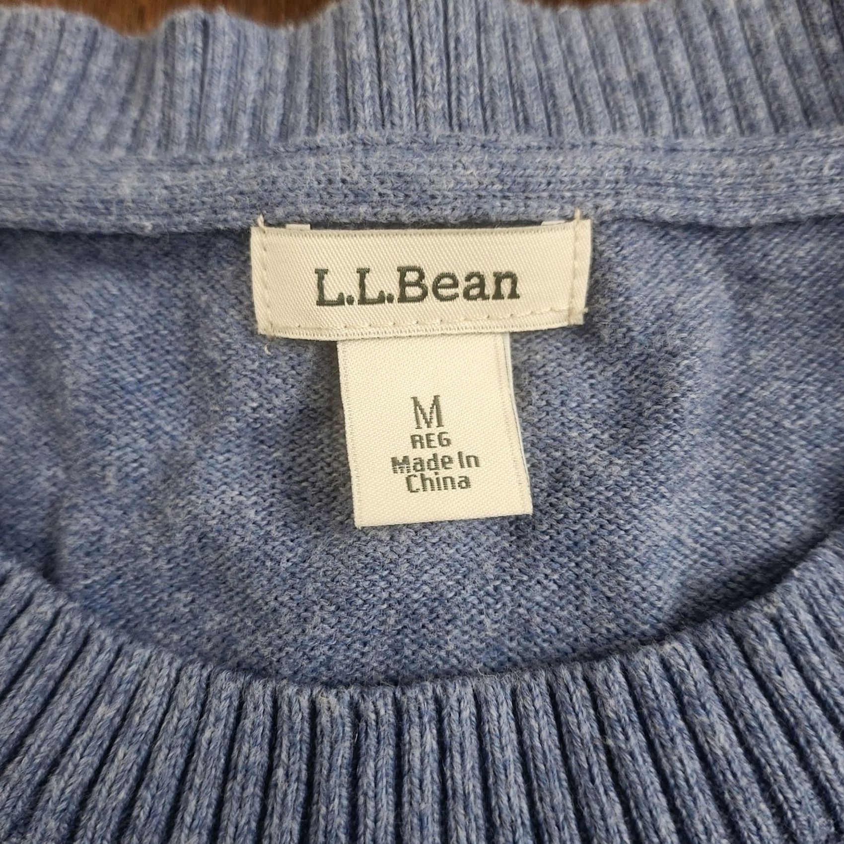 Vintage LL Bean Mens Blue Crewneck Sweater Medium Regular Knit Classic Casual Pullover Crew Neck Cotton Cashmere Knit Solid Long Sleeve Vintage No Size US M / EU 48-50 / 2 - 7 Thumbnail