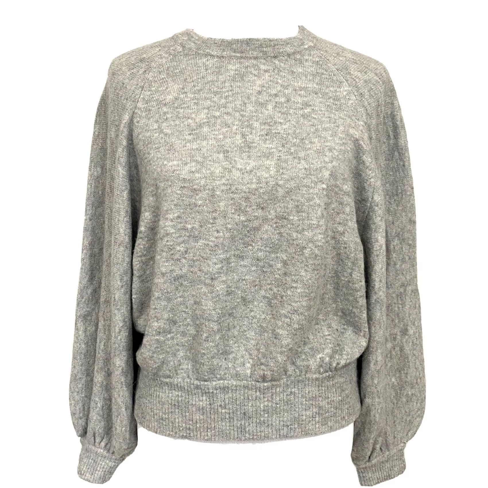 J.Crew J.Crew Sweater Crewneck Gathered Gray Supersoft Yarn Pullover Size S Women’s Long Sleeve Wool Alpaca Nylon Spandex Crew Neck Pullover Size S / US 4 / IT 40 - 3 Thumbnail
