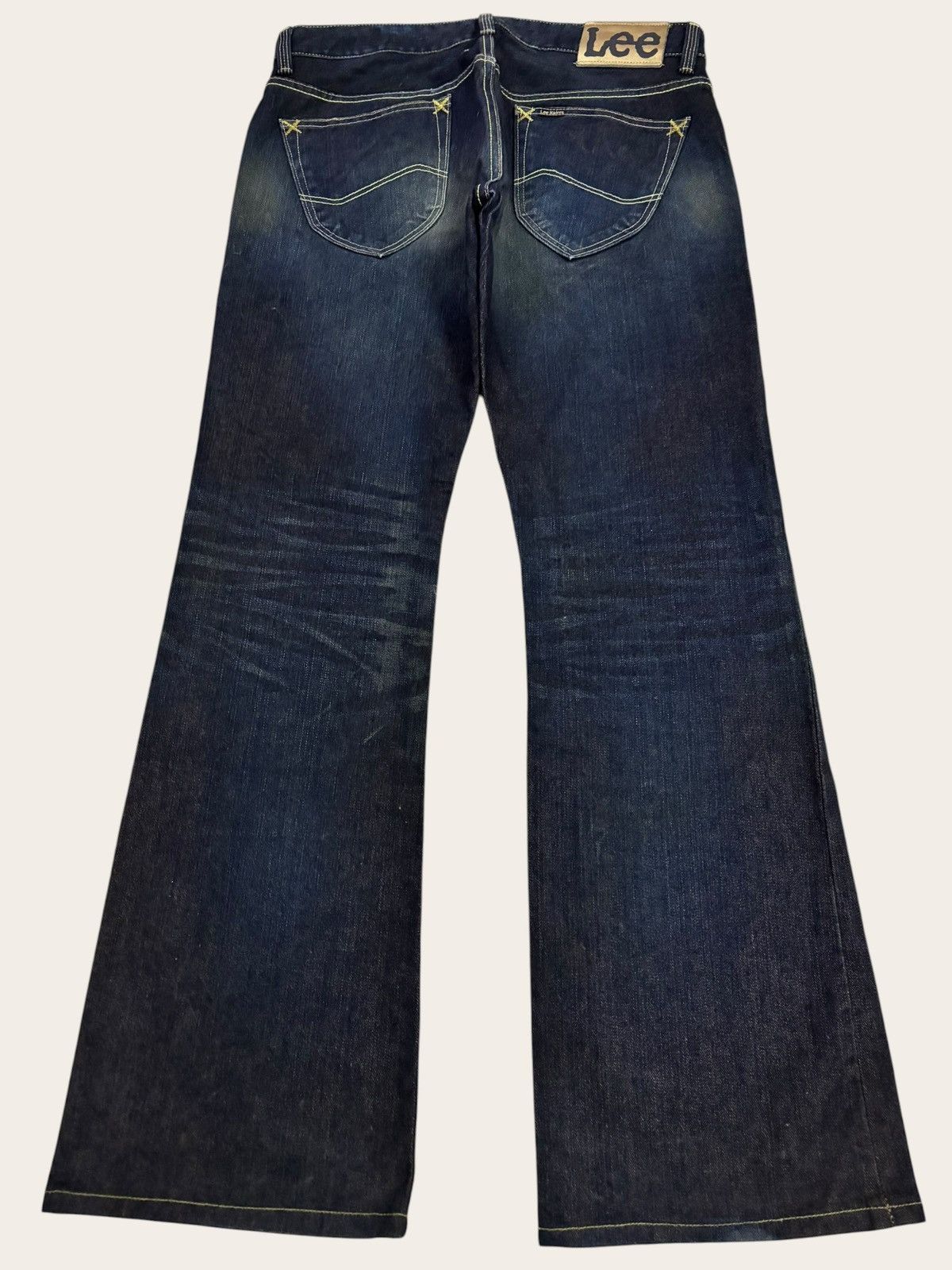 Tornado Mart Rare Lee Sanforized Gold Tag Faded Flared Jeans Size US 33 - 1 Thumbnail