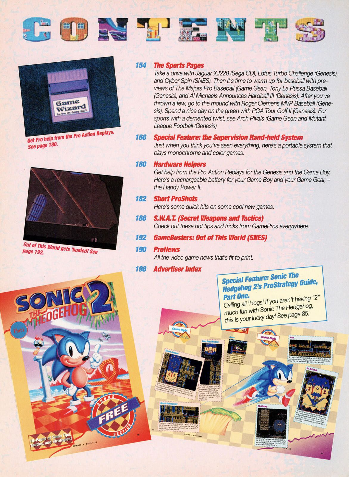 Designer Vtg GamePro Magazine March 1993 Best Games 1992 Sonic 2 Size ONE SIZE - 3 Thumbnail
