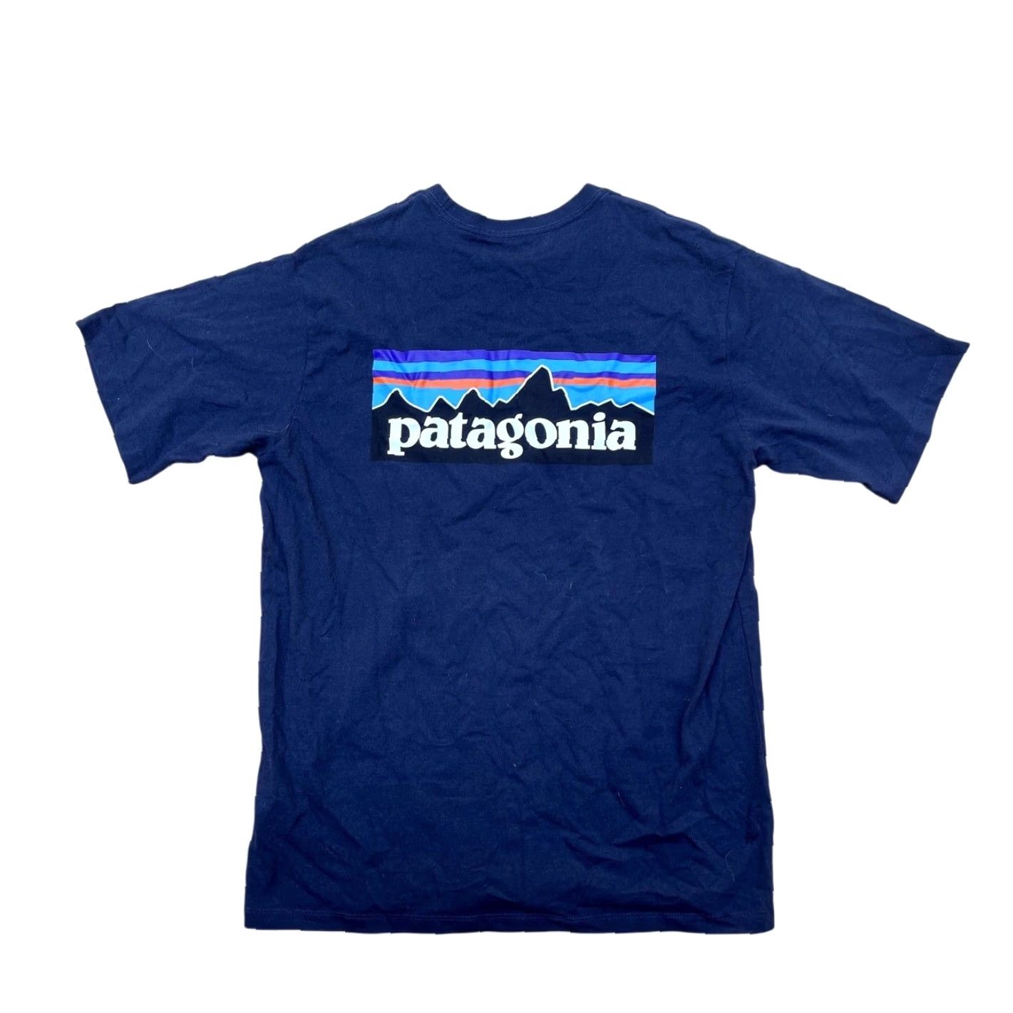 Patagonia VINTAGE Patagonia P-6 Back Logo Responsibili-Tee Short Sleeve Shirt Navy M Mens Size US M / EU 48-50 / 2 - 2 Thumbnail