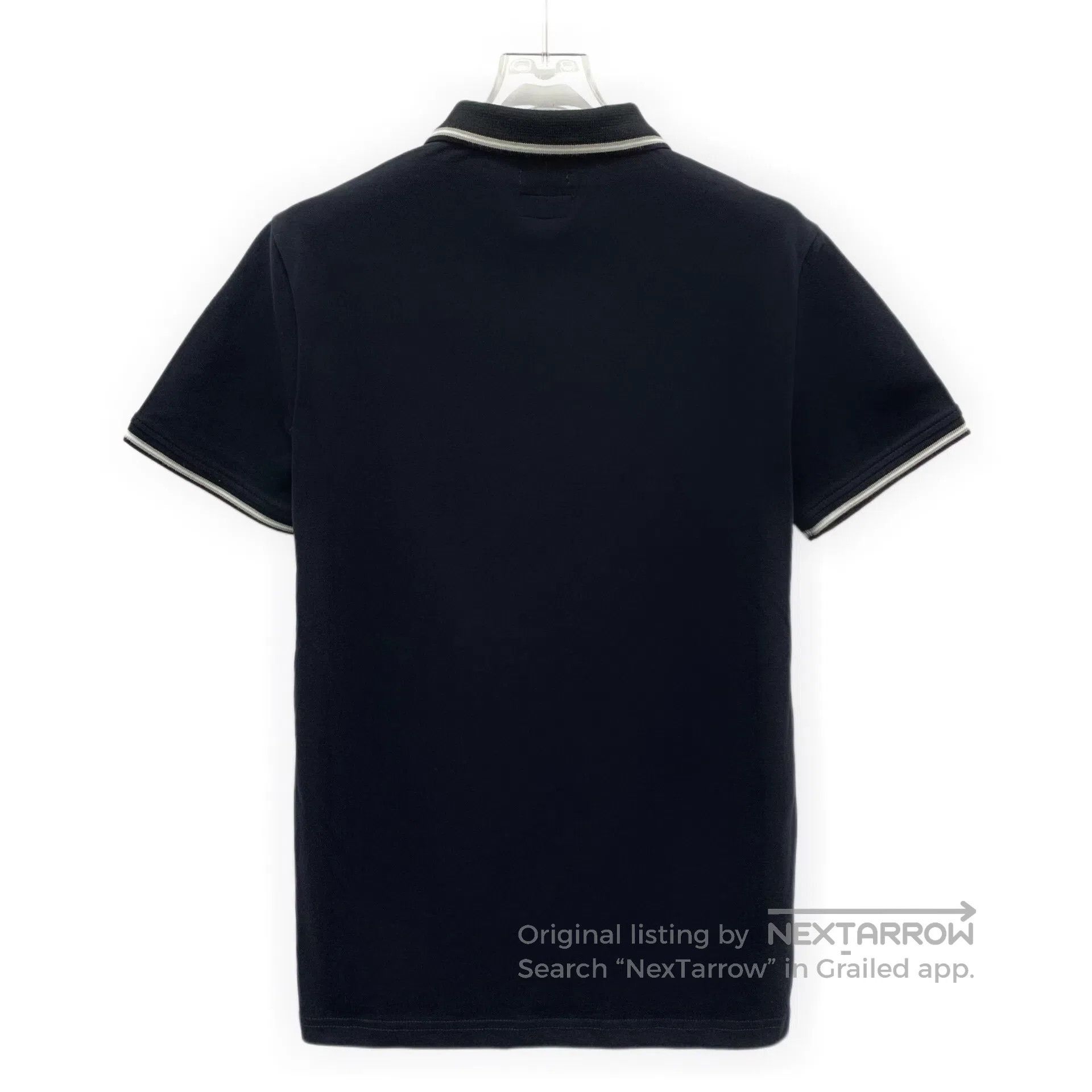 Armani Armani Black Logo Printed Cotton Collar Short Sleeve Polo Size US S / EU 44-46 / 1 - 2 Thumbnail