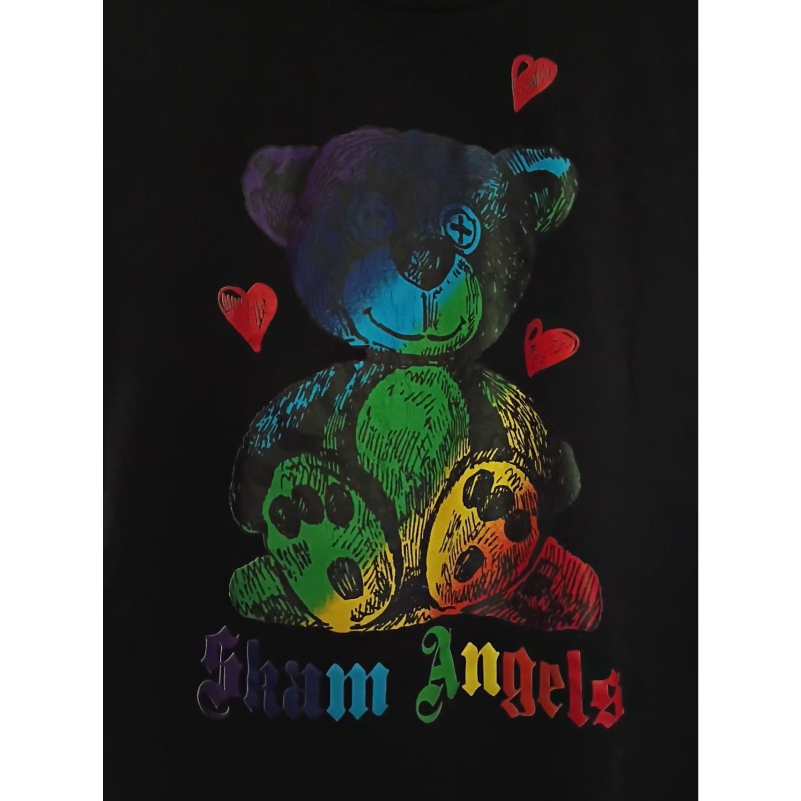 Palm Angels Palm Angels T-Shirt Ladies Love Teddy Bear Angels Crew Neck Black L Large Women XS? Size L / US 10 / IT 46 - 2 Thumbnail