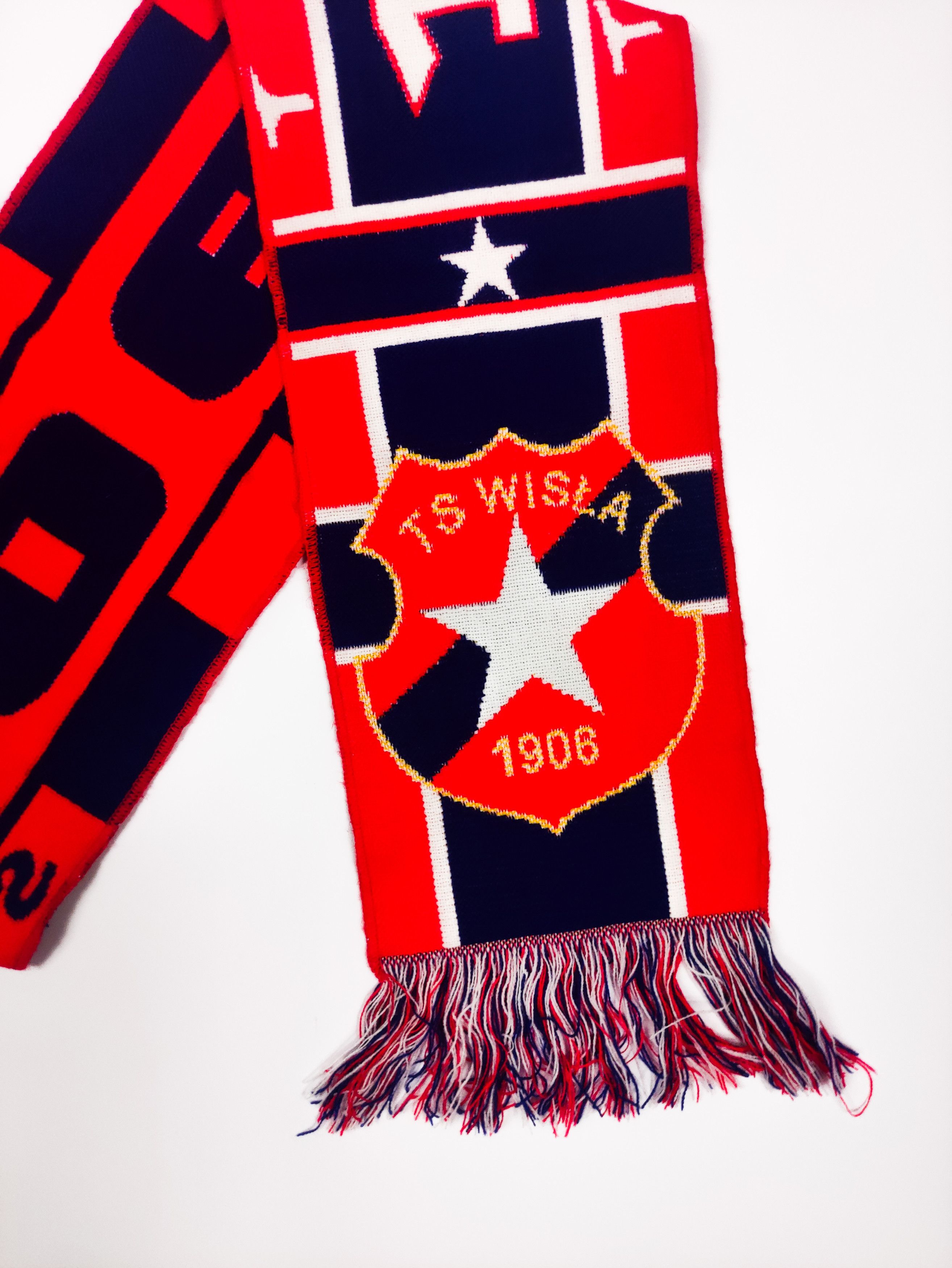 Other TS Wisła Kraków 1906 Football Scarf Ultras Hooligans Poland Size ONE SIZE - 8 Thumbnail