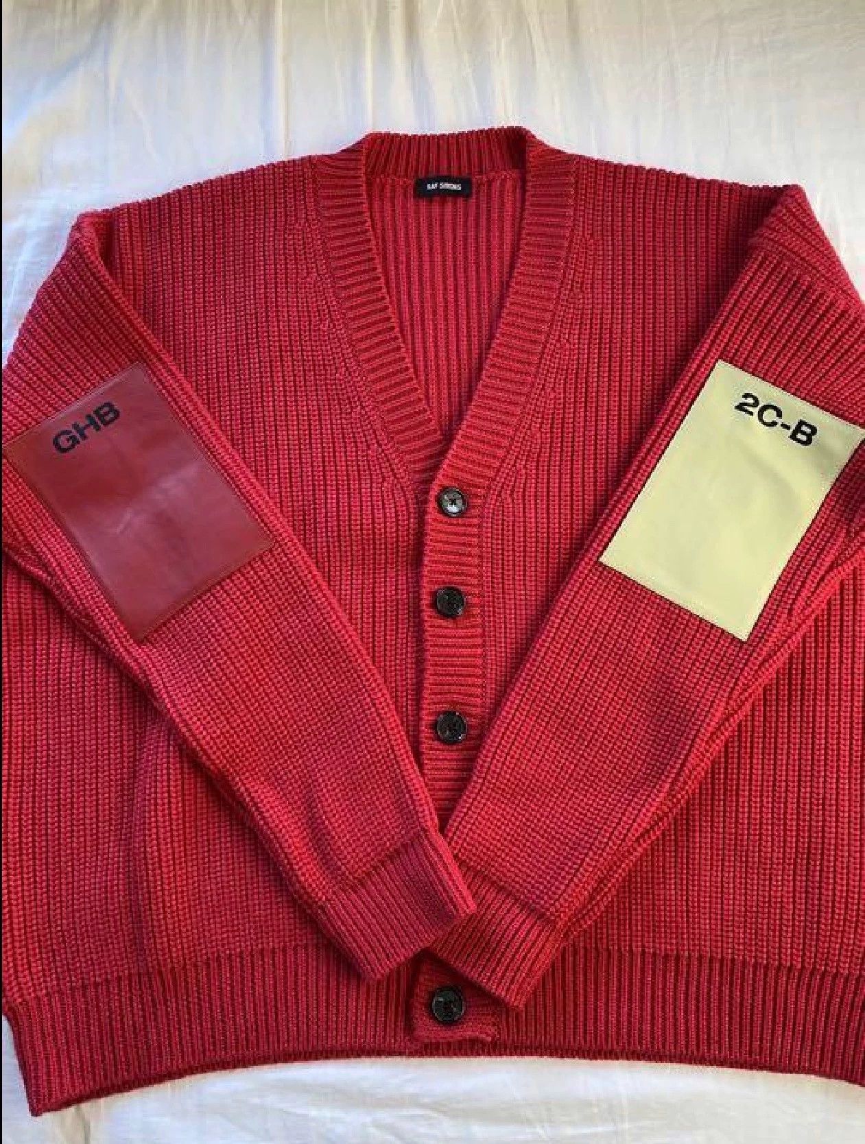 Raf Simons Raf Simons 18AW silhouette knitted cardigan sweater 