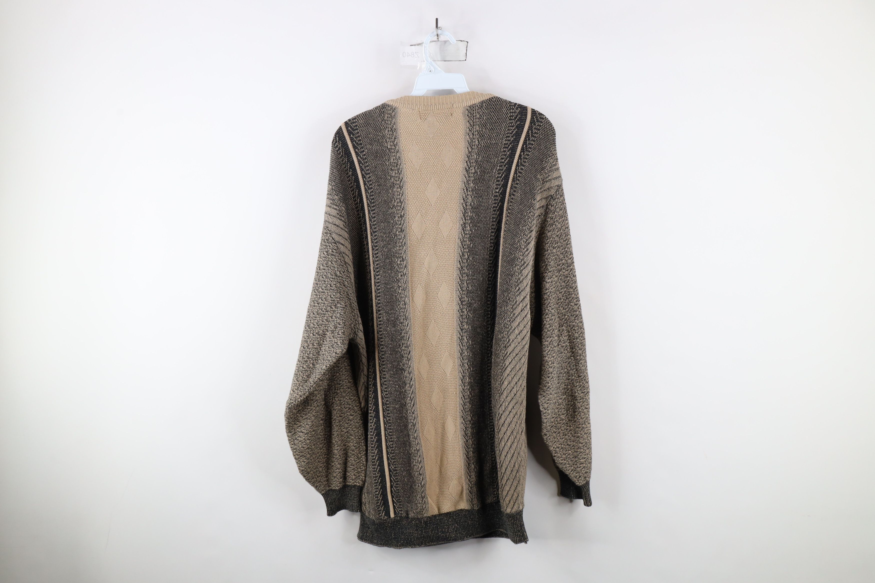 Vintage Vintage 90s Coogi Style Diamond Textures Knit Sweater Size US L / EU 52-54 / 3 - 7 Thumbnail