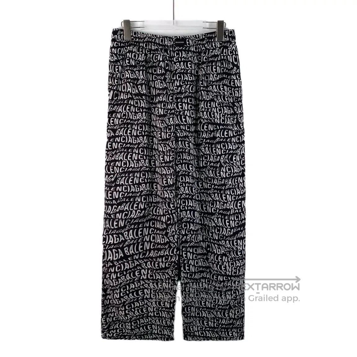 Balenciaga Balenciaga Logo Print Loose Straight Pants. Size 37" - 1 Thumbnail