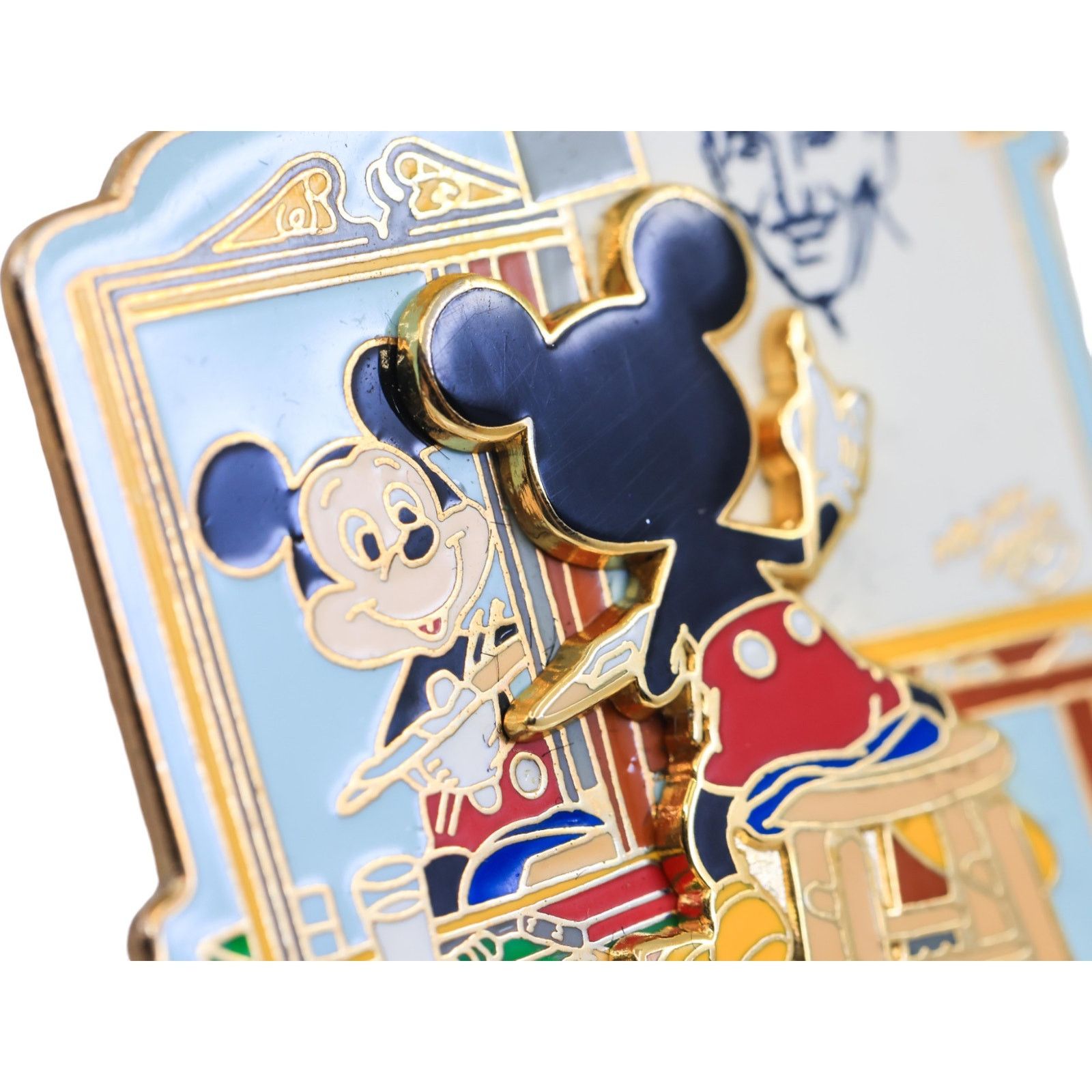 Disney Walt Disney Mickey Norman Rockwell Triple Self Portrait Pin Size ONE SIZE - 4 Thumbnail