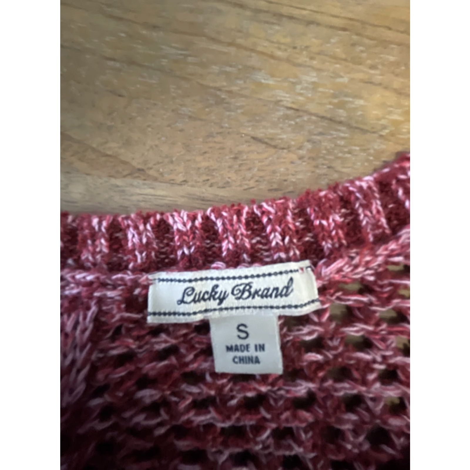 Lucky Brand Lucky Brand Sweater Women Open Knit Red Cross Tie Back Size Small Size S / US 4 / IT 40 - 3 Thumbnail