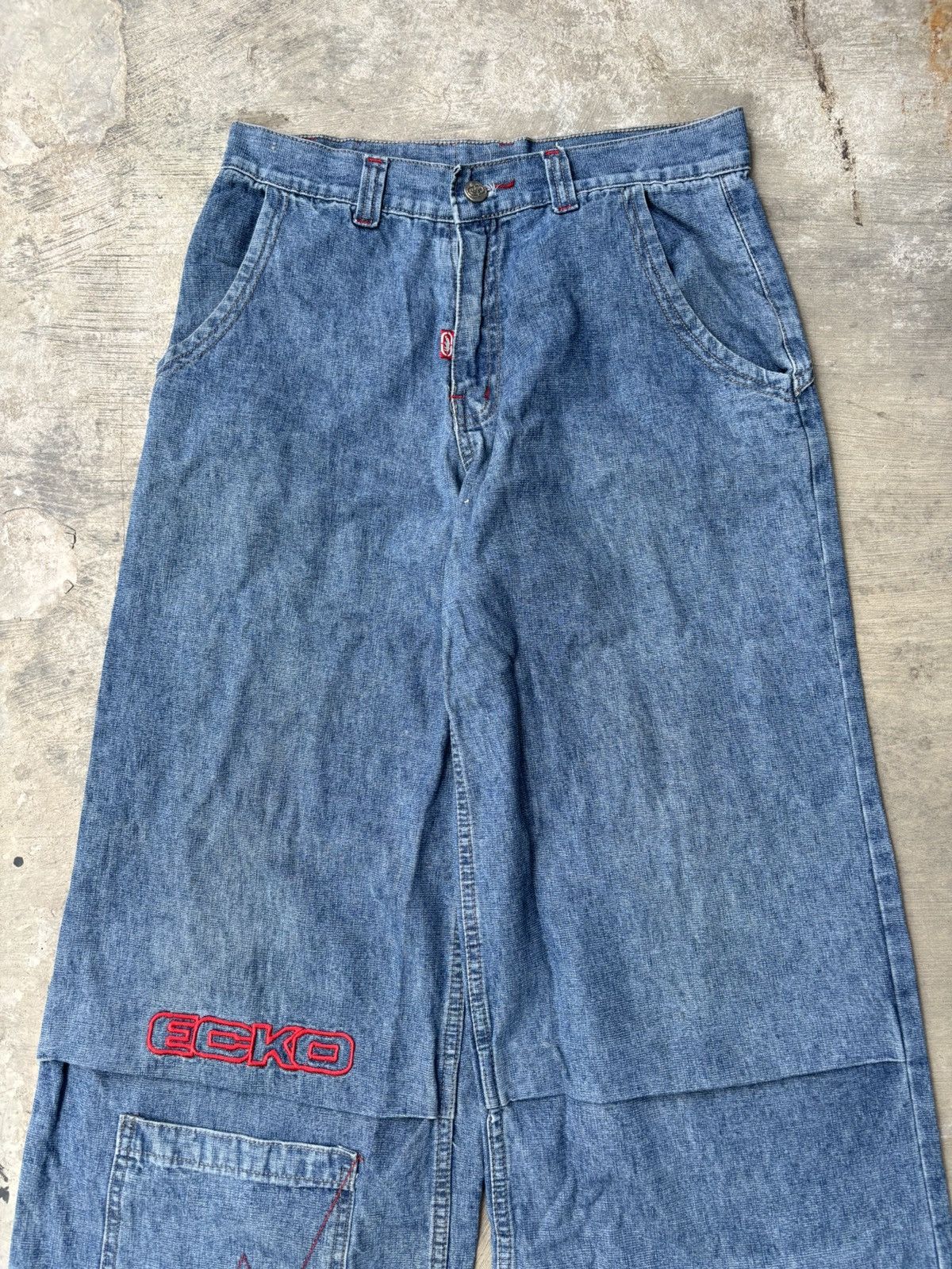 Ecko Unltd. Vintage Y2K Ecko Unltd Baggy Skater Jeans Embroidered Pocket Size US 31 - 6 Thumbnail