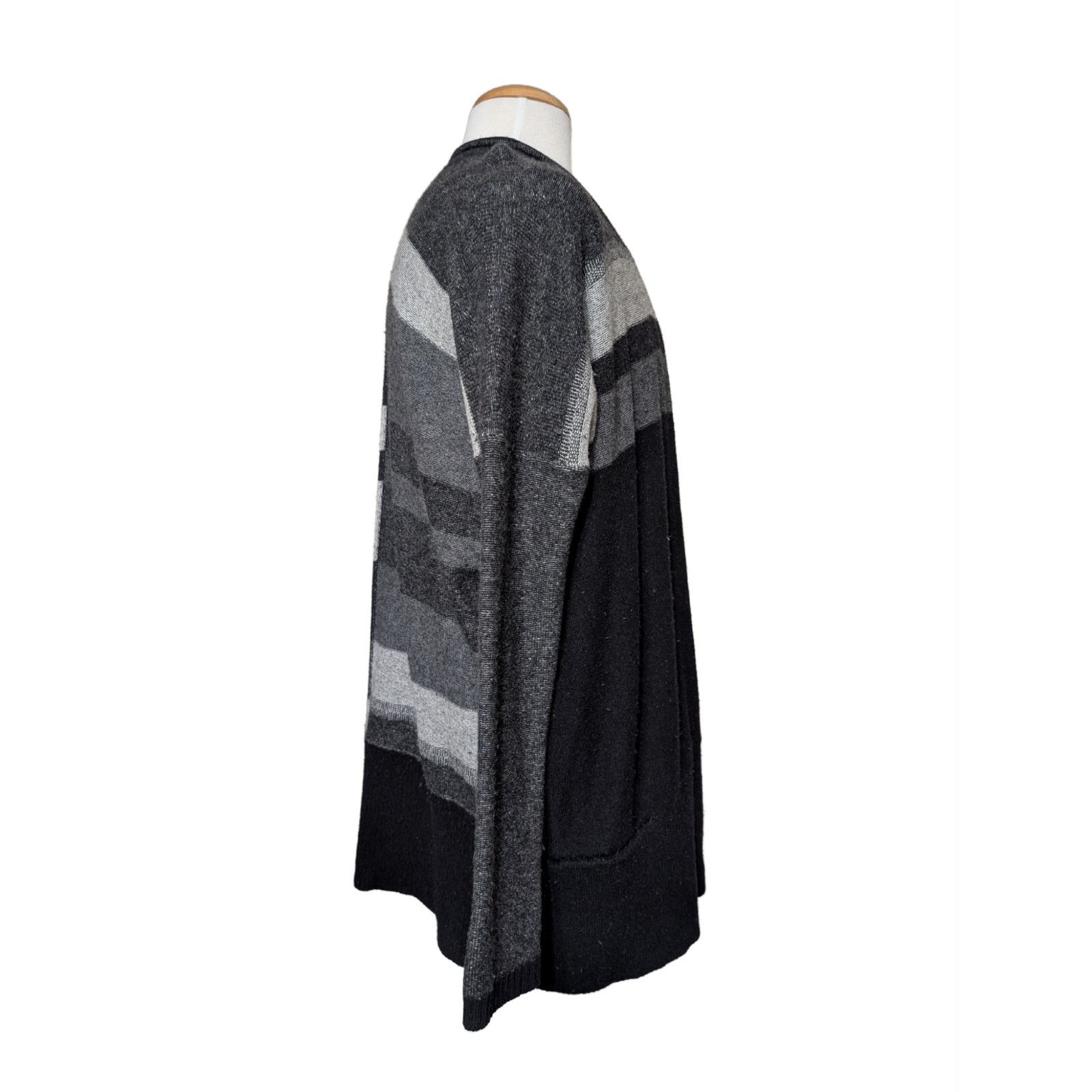 Vince Vince Women’s Open Front Wool Blend Stripe Cardigan Size S Size S / US 4 / IT 40 - 4 Thumbnail