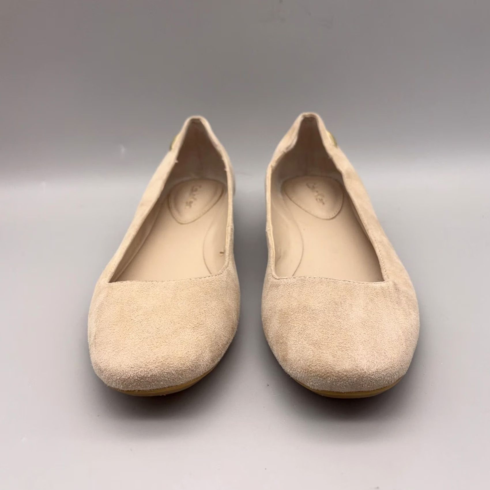 Calvin Klein Calvin Klein Flats Womens Size 7 Beige Suede Ballet Stud Heel Frederica Shoes Size US 7 / IT 37 - 3 Thumbnail