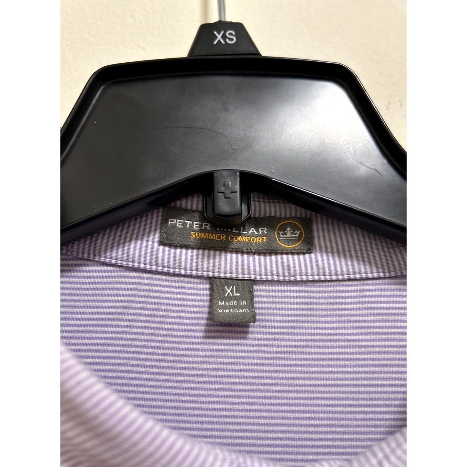 Peter Millar Peter Millar Summer Comfort Polo Shirt Mens XL Purple White Striped Golf Shirt Size US XL / EU 56 / 4 - 5 Thumbnail