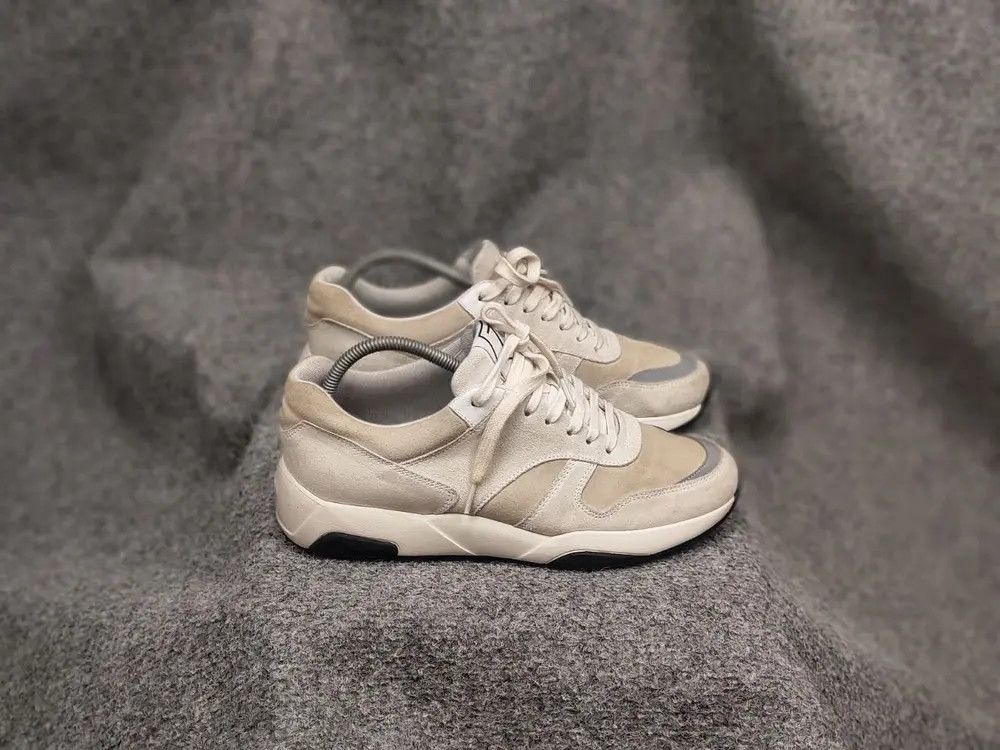 Z Zegna Z Zegna Design Suede Leather Beige low top Lace Up Sneakers Size US 9 / EU 42 - 5 Thumbnail