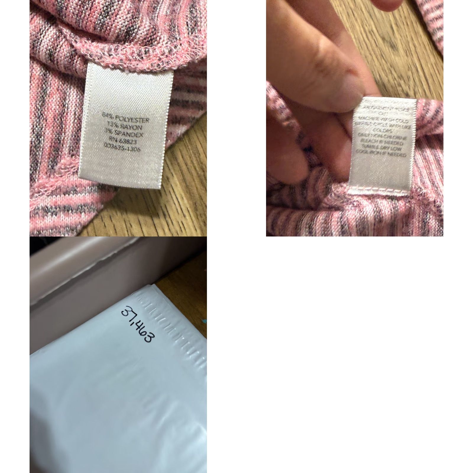 Vintage Christopher & Banks Shirt Women Petite Small Pink Grey Stripe Long Sleeve Shirt Size S / US 4 / IT 40 - 8 Thumbnail