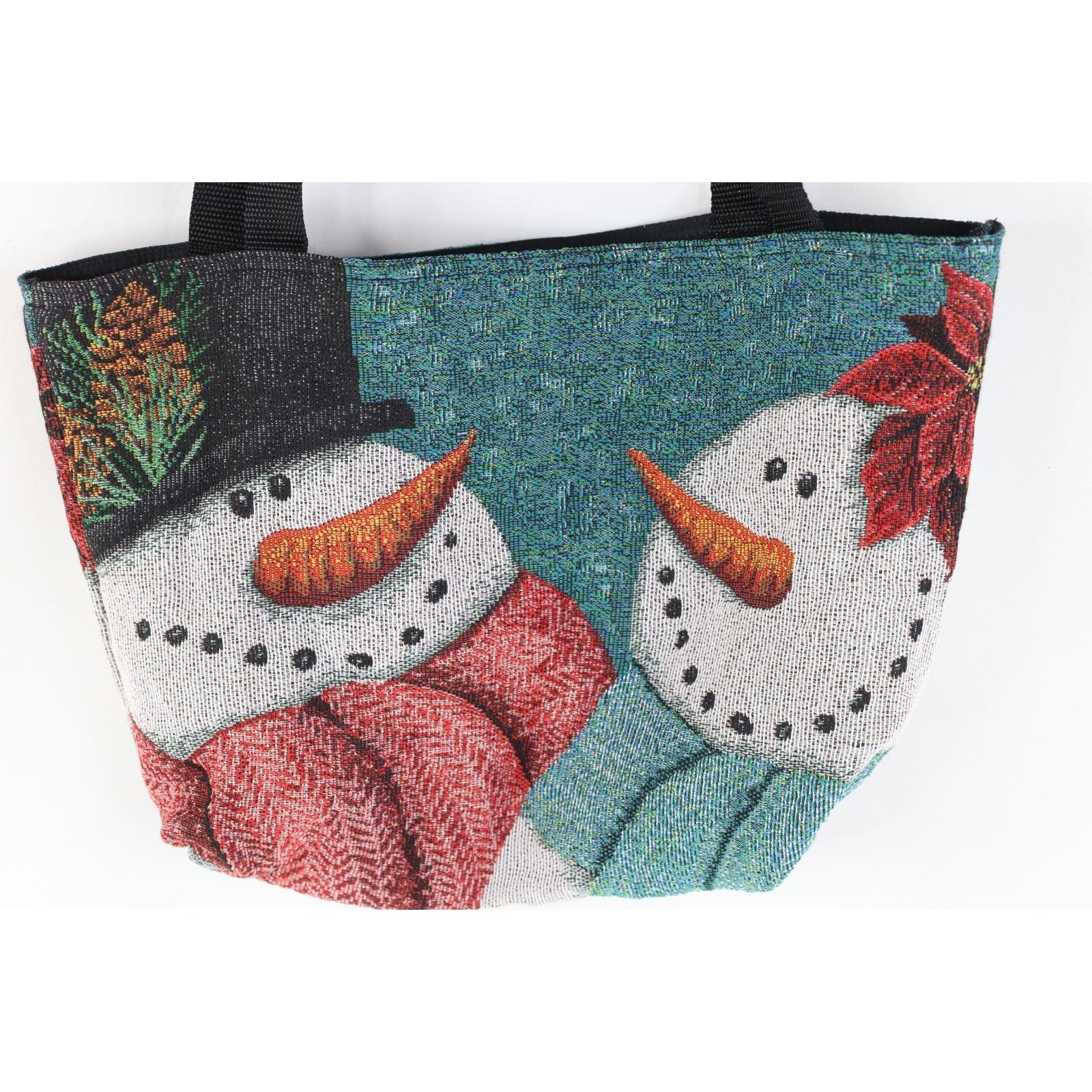 Vintage Vintage Y2K Tapestry Christmas Snowman Snowwoman Bag Size ONE SIZE - 2 Thumbnail