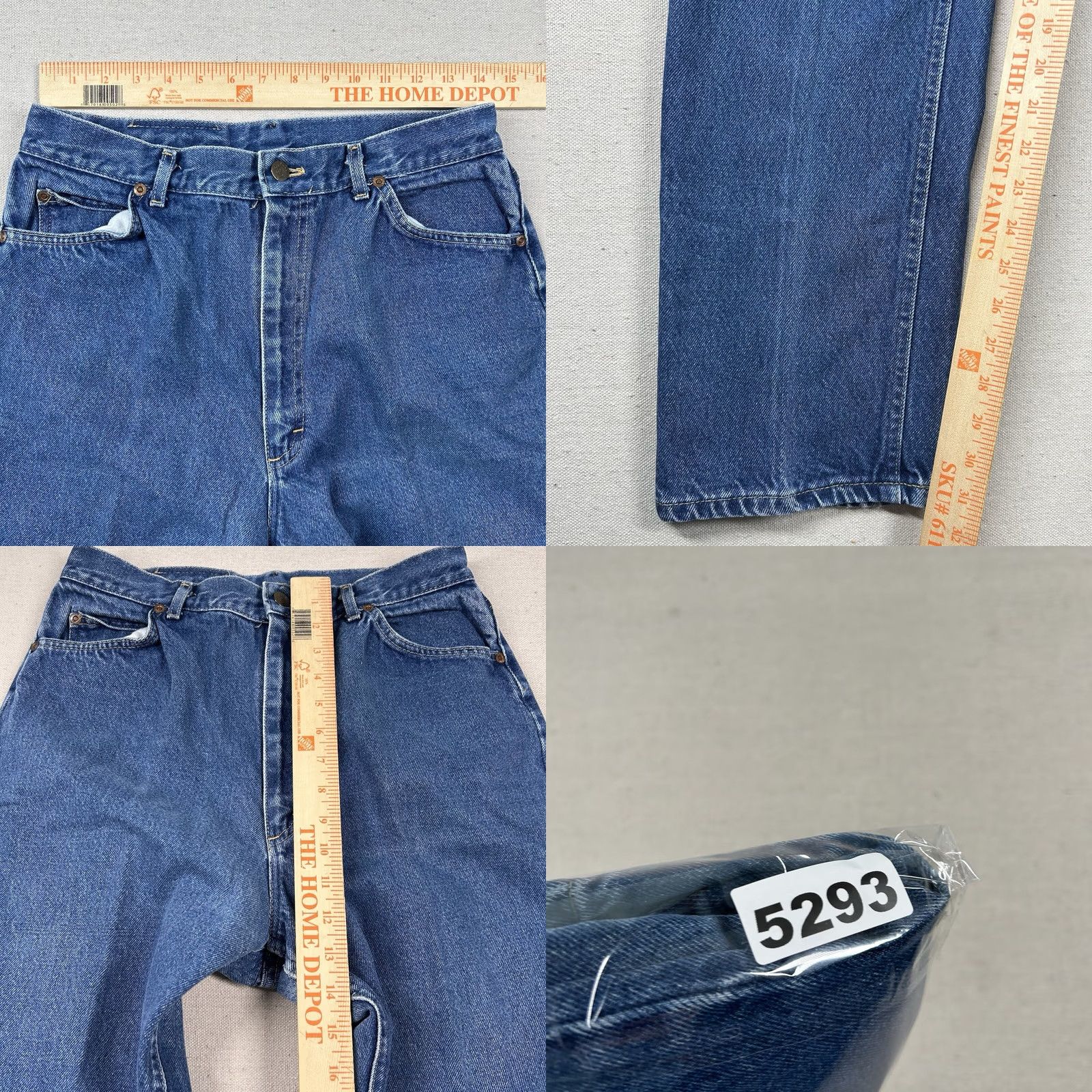 Lee VINTAGE Lee Jeans Womens 16L Long 28x32 High Rise 80s 90s Mom Straight Riders Jeans 5-Pocket Denim Blue 100% Cotton Womens Size 38" / US 16 / IT 52 - 8 Thumbnail