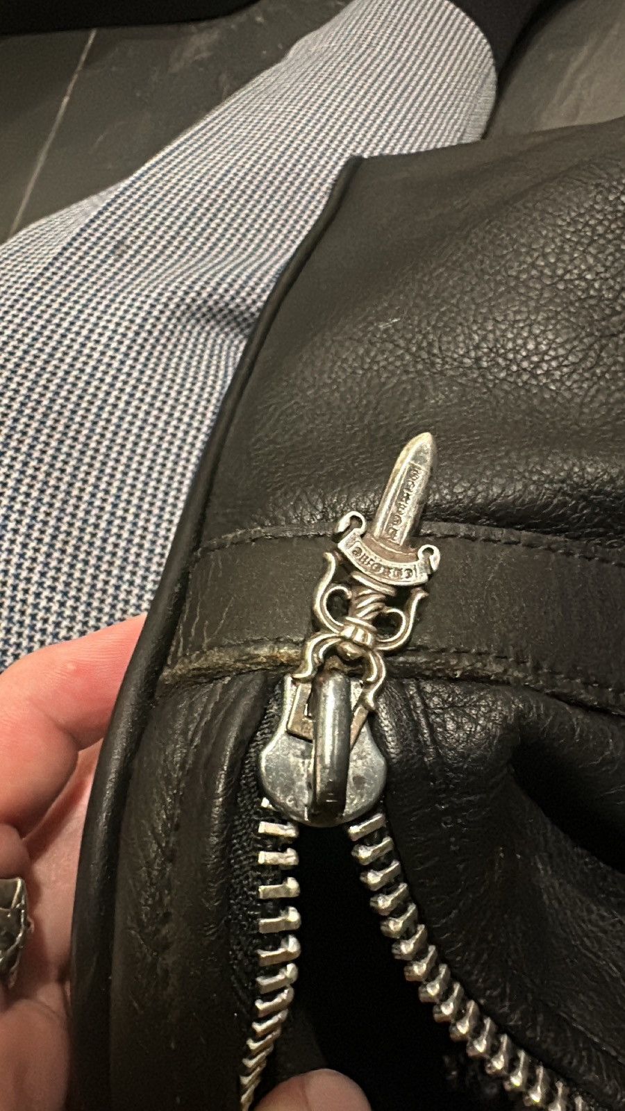 Chrome Hearts Chrome Hearts XL Duffle Bag Black Leather Crosses Luggage Size ONE SIZE - 14 Thumbnail
