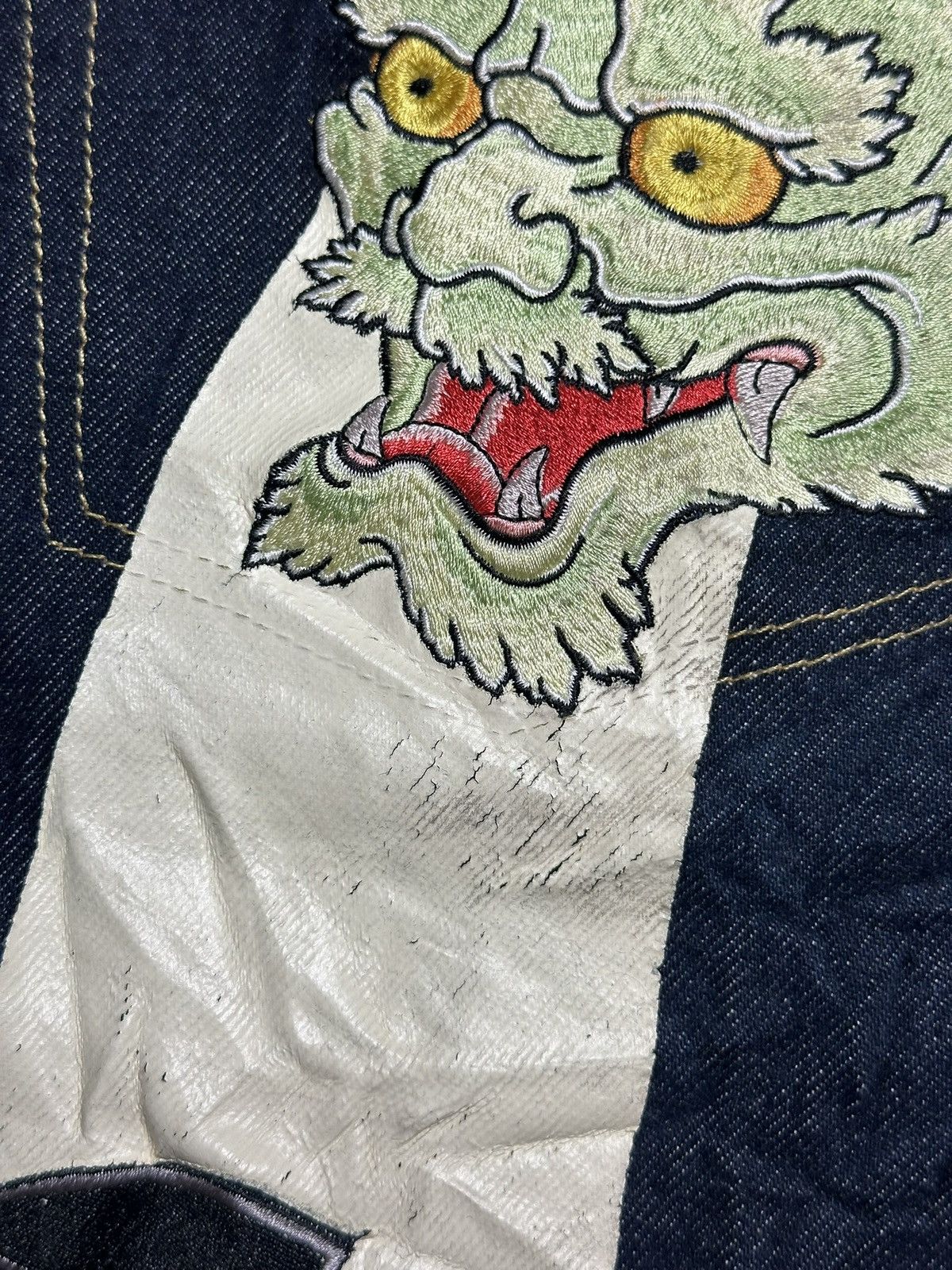 Evisu Vintage Evisu Big Daicock Face Slevedge Jeans Size US 31 - 18 Thumbnail