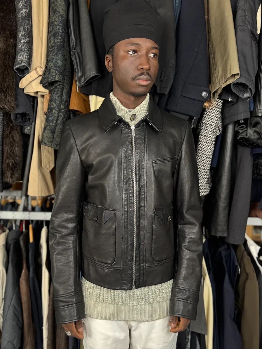 Yves Saint Laurent 2000s Yves Saint Laurent Black Leather Premium Jacket Size US M / EU 48-50 / 2 - 2 Thumbnail