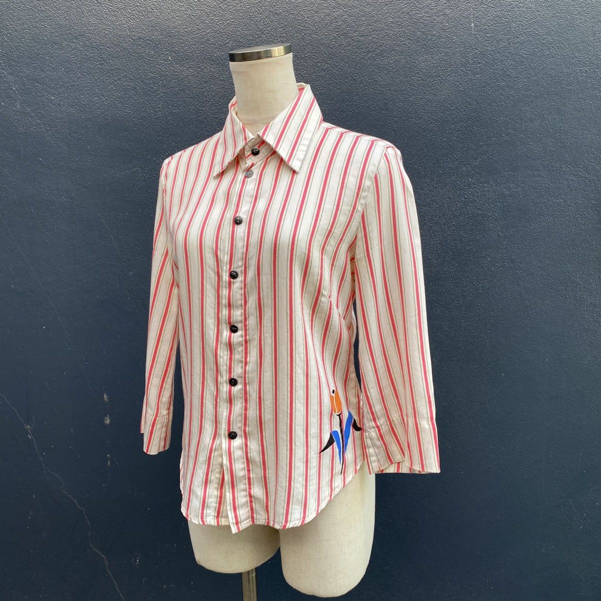 Diesel DIESEL White Striped Snap-Button Shirt Size S / US 4 / IT 40 - 13 Thumbnail