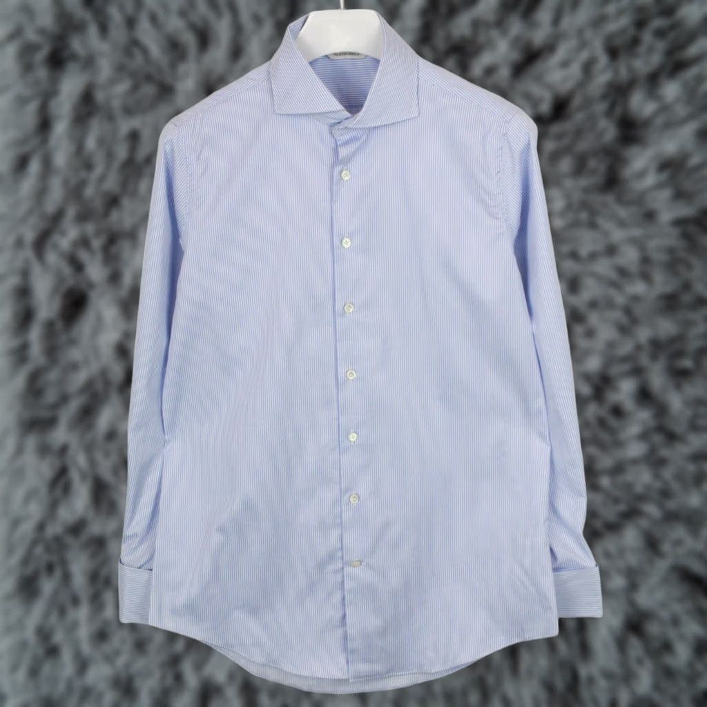 Suitsupply SUITSUPPLY Shirt Men's LARGE Slim Fit Button Down Blue Pinstripe Size US L / EU 52-54 / 3 - 1 Thumbnail