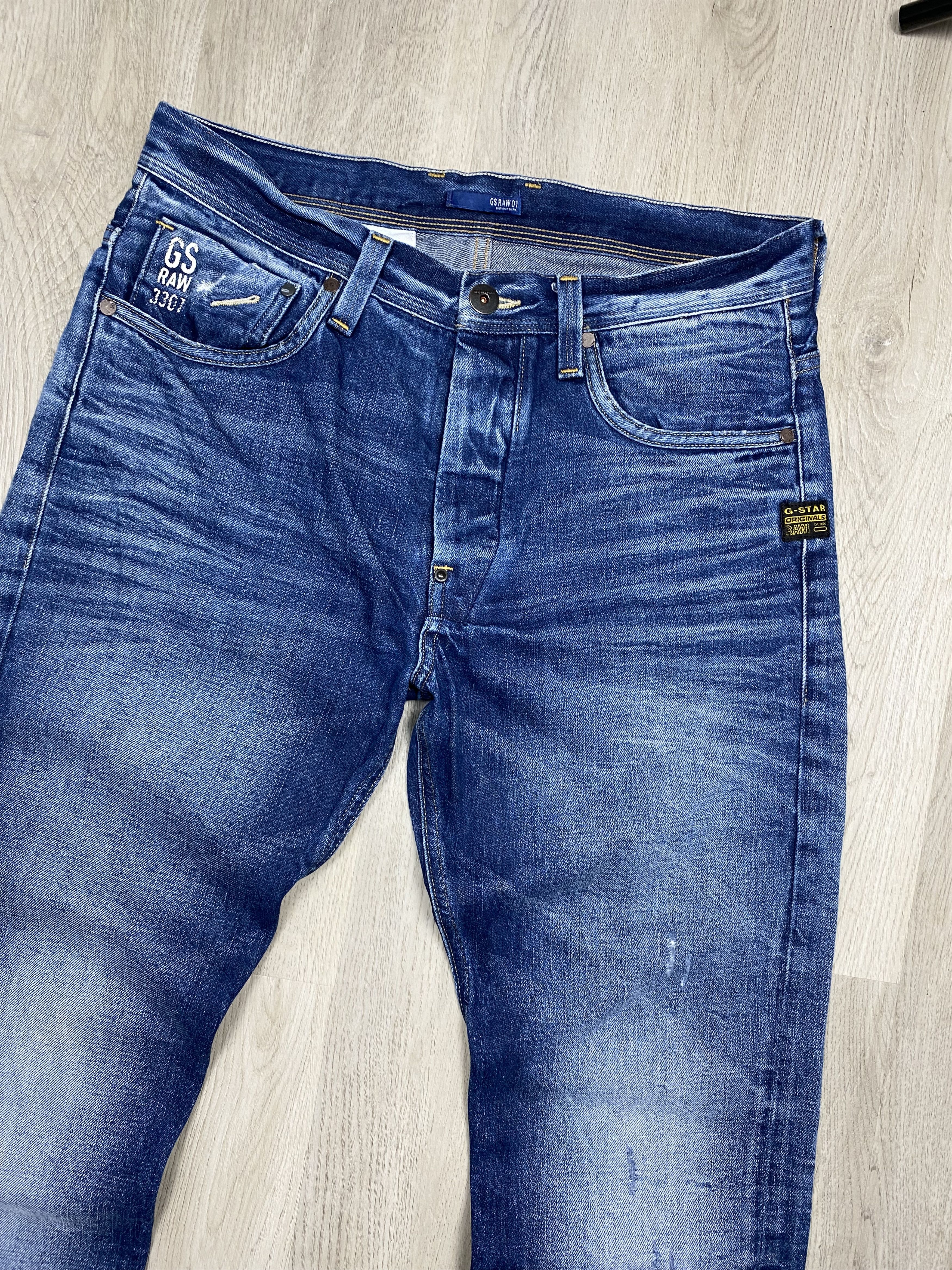G-Star G Star Raw Attacc Straight Mens Denim Pants Jeans Size US 33 - 7 Thumbnail
