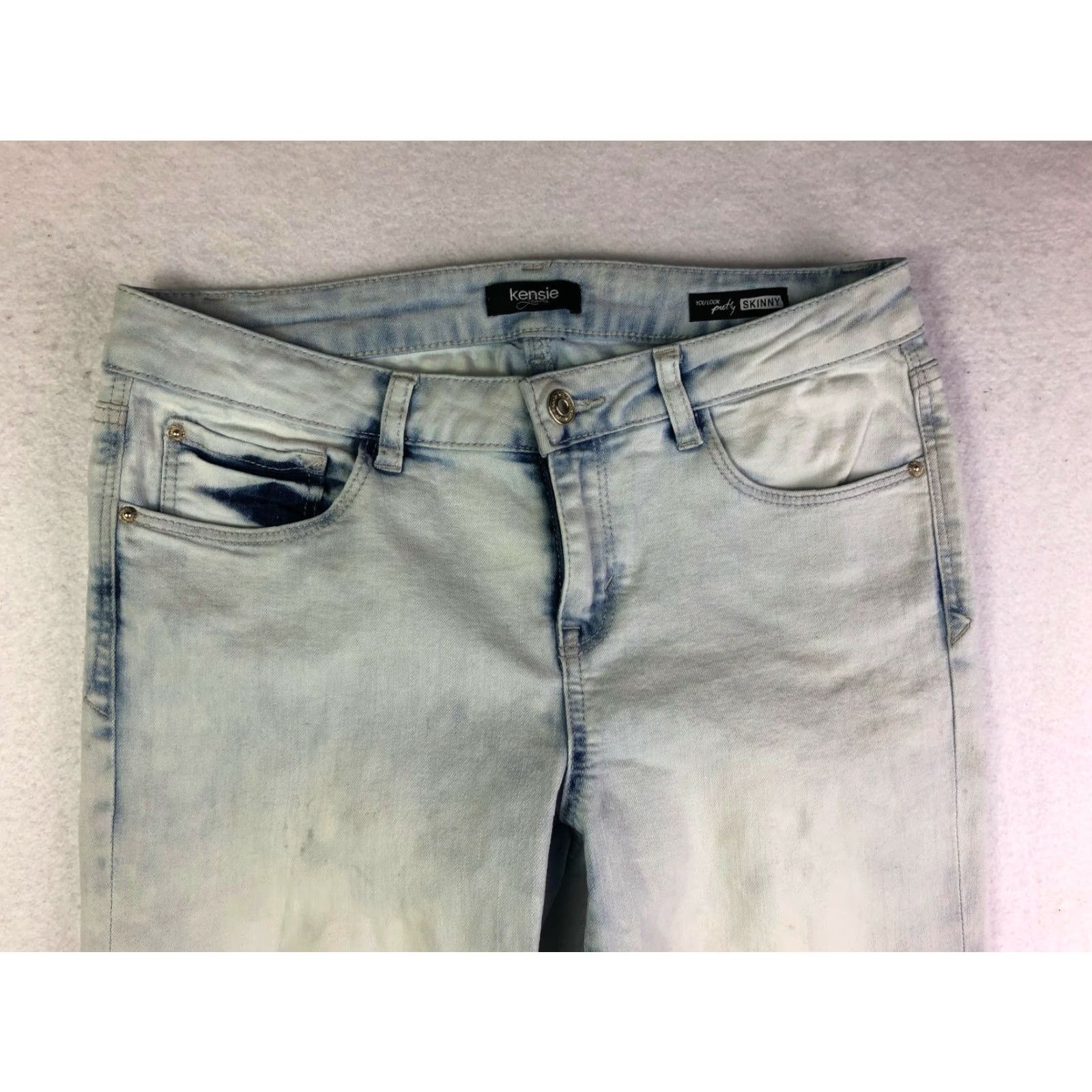 Vintage Kensie Jeans Skinny Womens 28 Light Blue Jeans 28x21 Measured Regular Rise Denim Blue 28x21 Kensie Jeans You Look Pretty Skinny Women Sz 28 Size 28" / US 6 / IT 42 - 2 Thumbnail