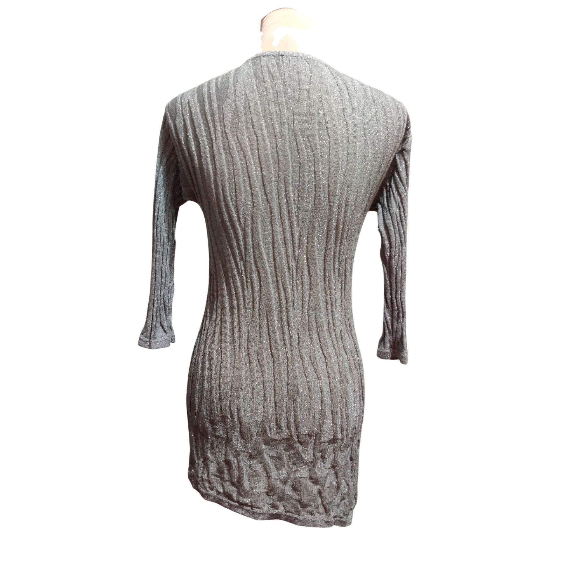 Chicos Chicos Travelers 0 Small Womens Top Silver Shimmer Knit Y2K Size S / US 4 / IT 40 - 5 Thumbnail