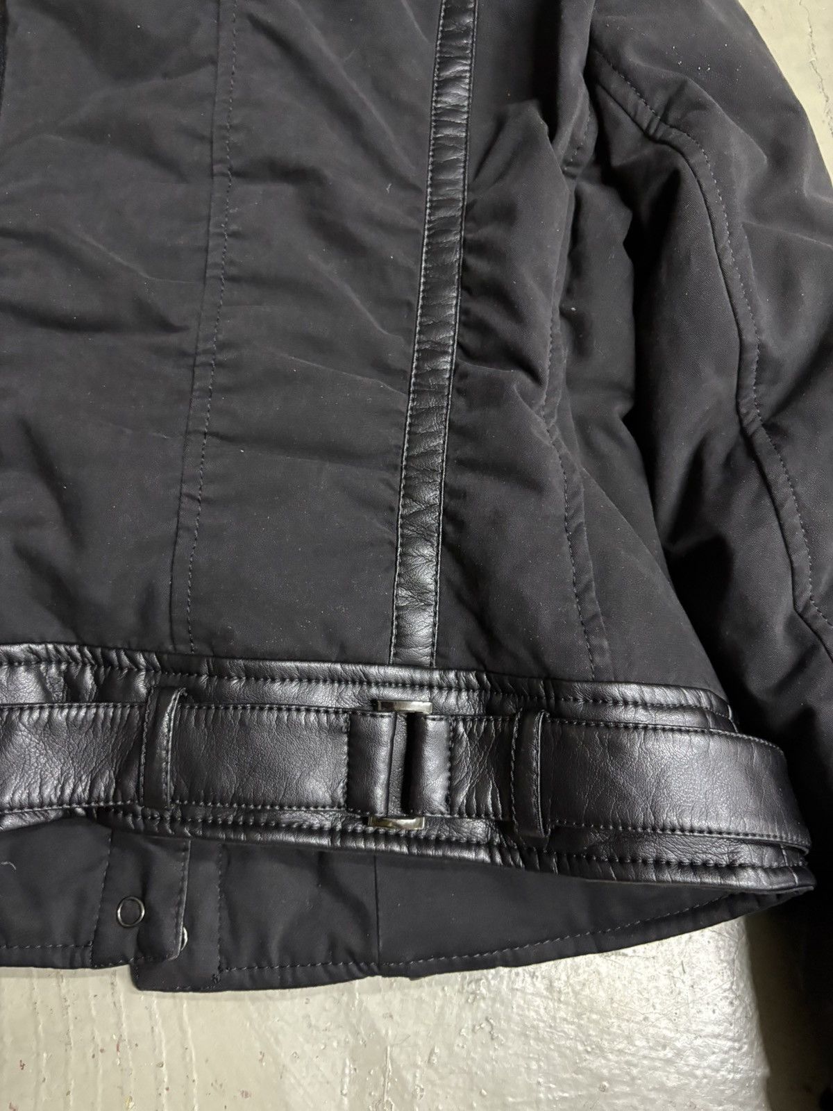 Beauty Beast Fragile Fur Faux Leather Demo Jacket Asymmetrical Lace Up Size US XS / EU 42 / 0 - 21 Thumbnail
