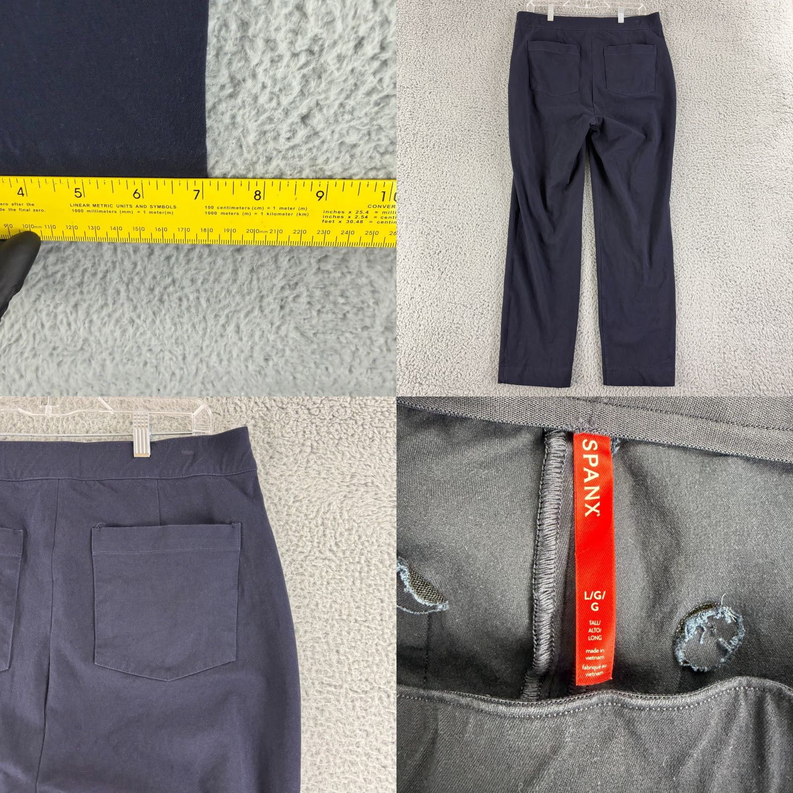 Spanx Spanx On The Go Ankle Slim Straight Pant Womens L Tall Black Pull On Stretch Size 36" / US 14 / IT 50 - 8 Thumbnail