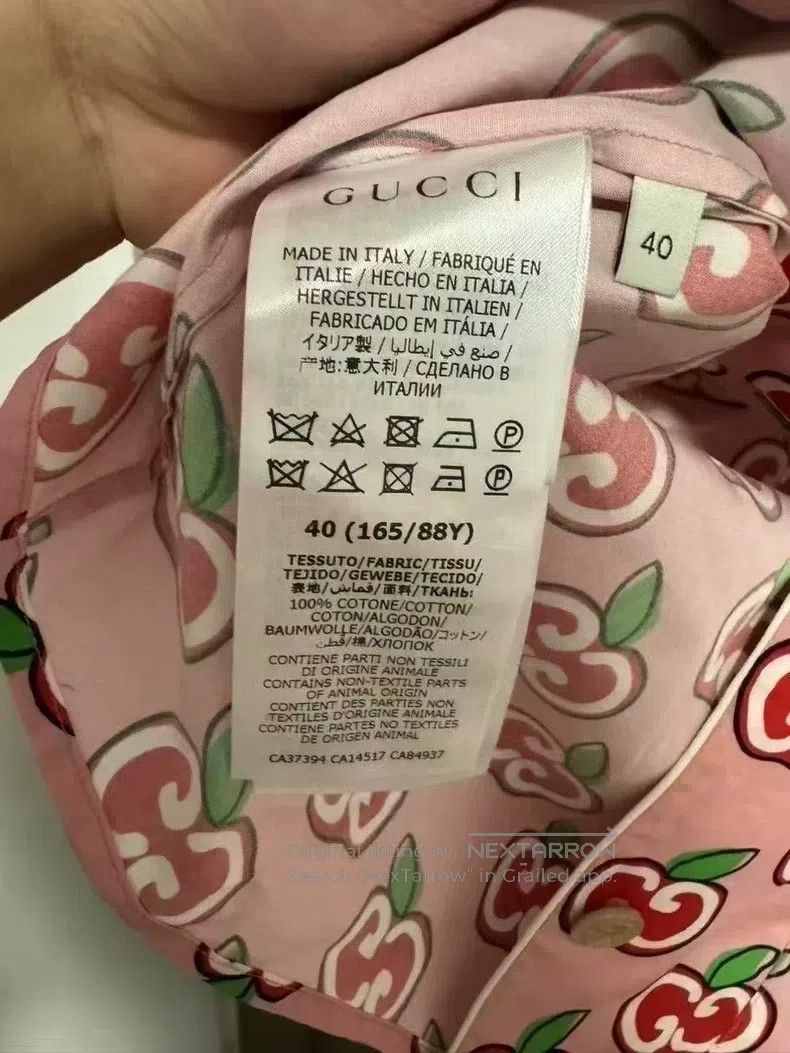 Gucci Gucci Full-print apple short-sleeved shirt Size S / US 4 / IT 40 - 4 Thumbnail