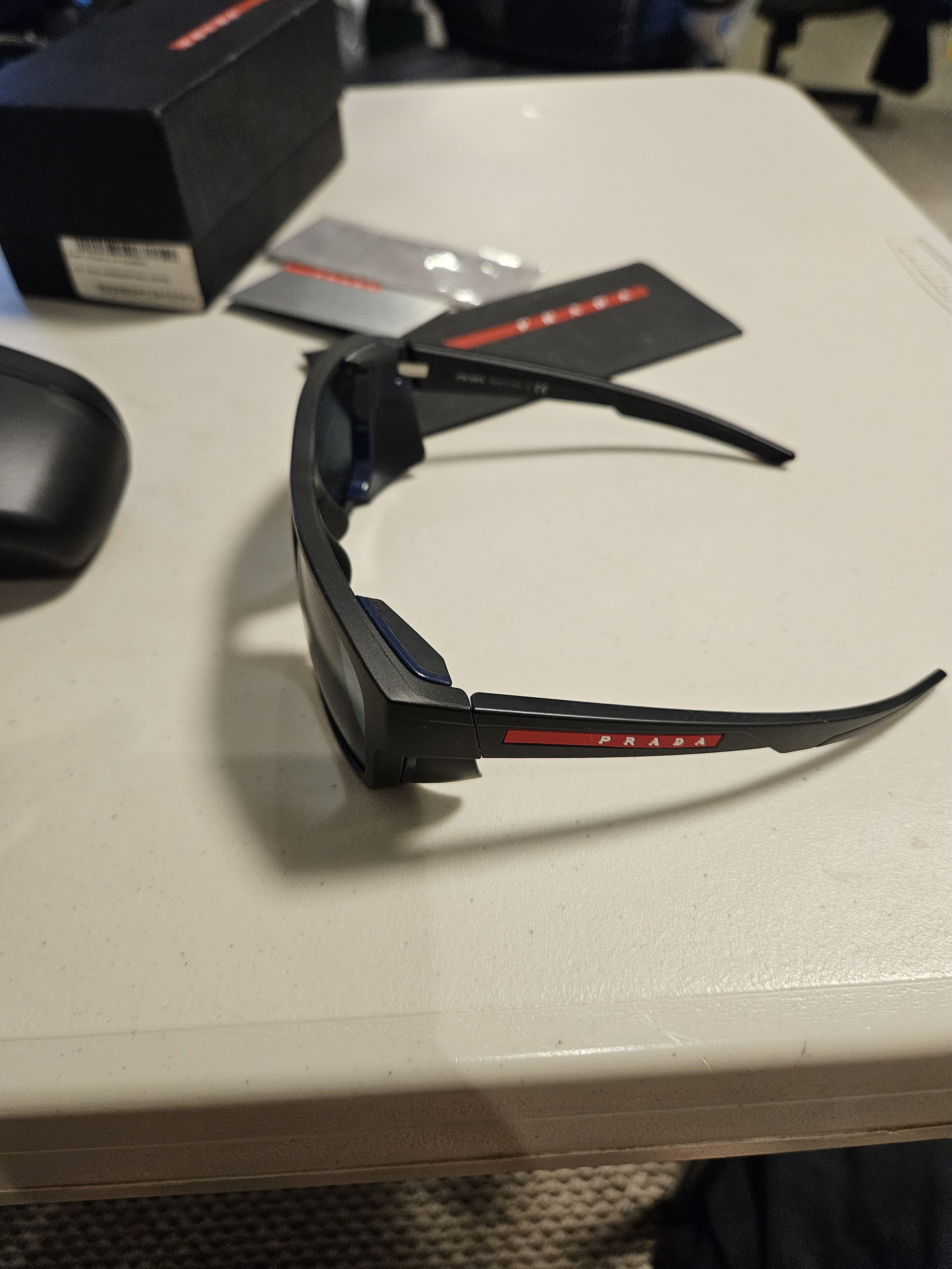 Prada (CLOSET CLEAN OUT) PRADA Black Square Sunglasses Size ONE SIZE - 4 Thumbnail