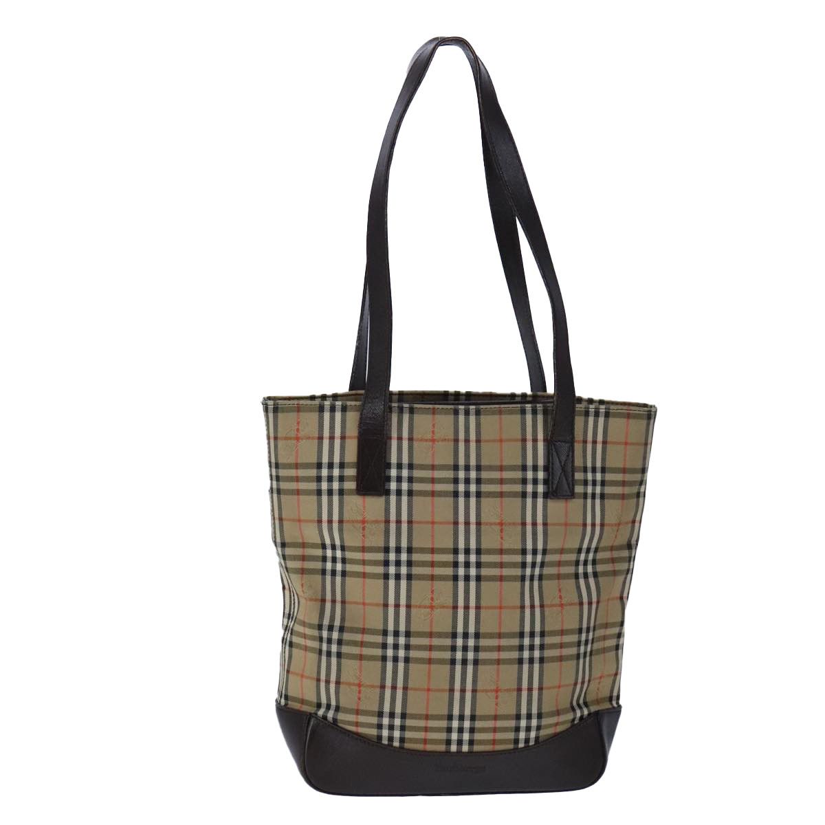 Burberry Nova Check Beige Canvas Tote Bag (Pre-Owned) Size ONE SIZE - 1 Thumbnail
