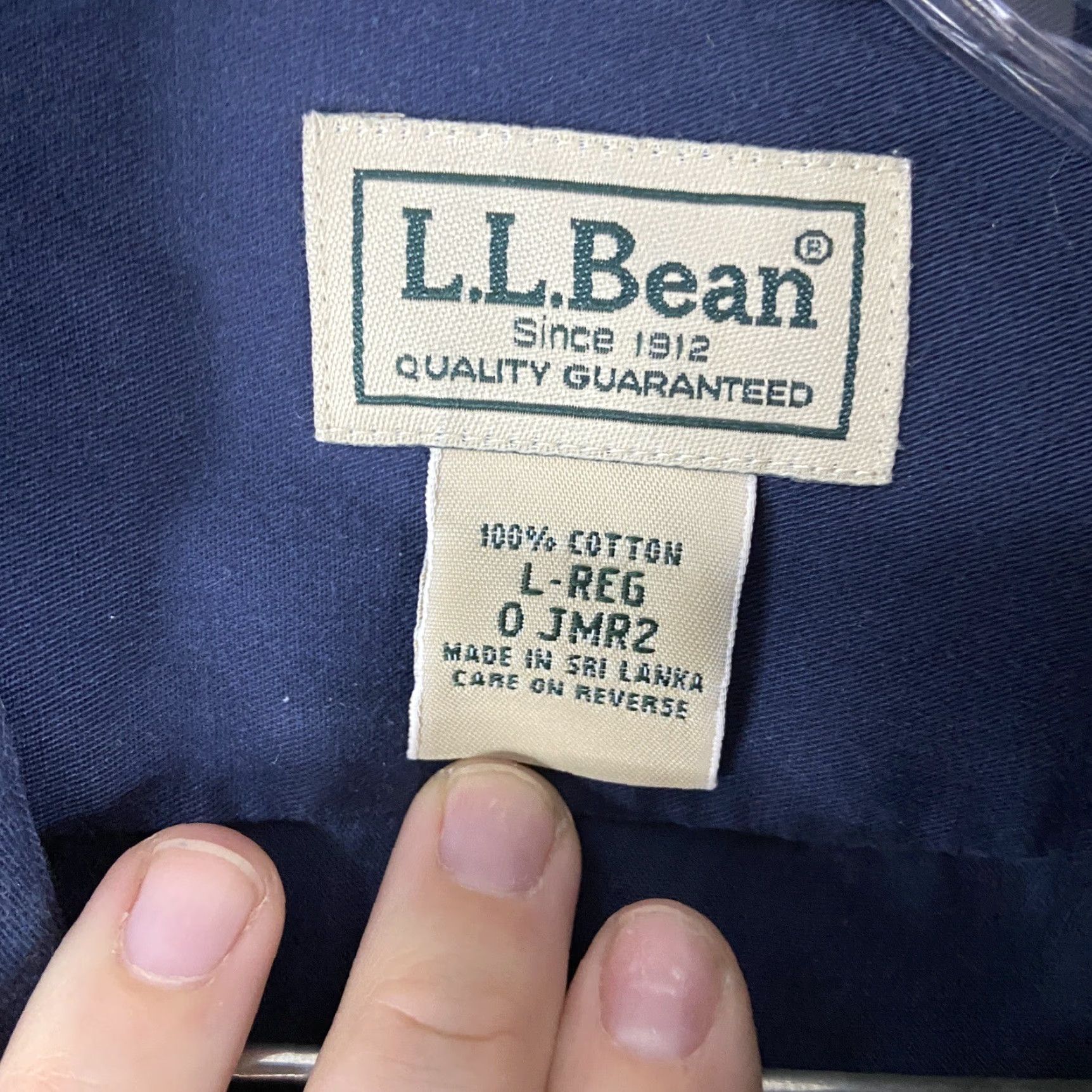 Vintage VINTAGE L.L. Bean Button-Up Shirt Men L Long Sleeve Blue Adult Large Mens Size US L / EU 52-54 / 3 - 6 Thumbnail